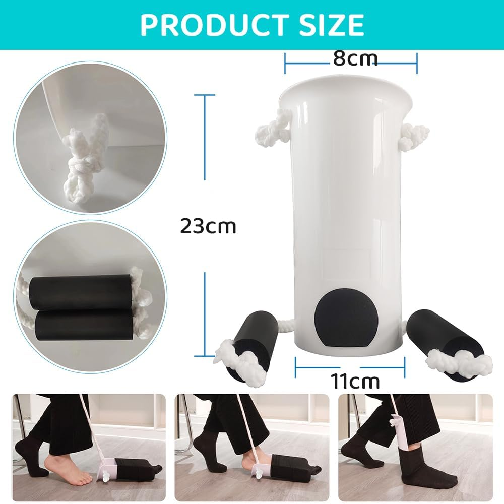 Sock Aid Tool &ndash; Easy on & off Stocking Helper for Elderly, Pregnant, Diabetics &ndash; Compression Sock Slider with Pulling Handles &ndash; Mobility Assistance Device for Seniors & Limited Mobility Users image number 5