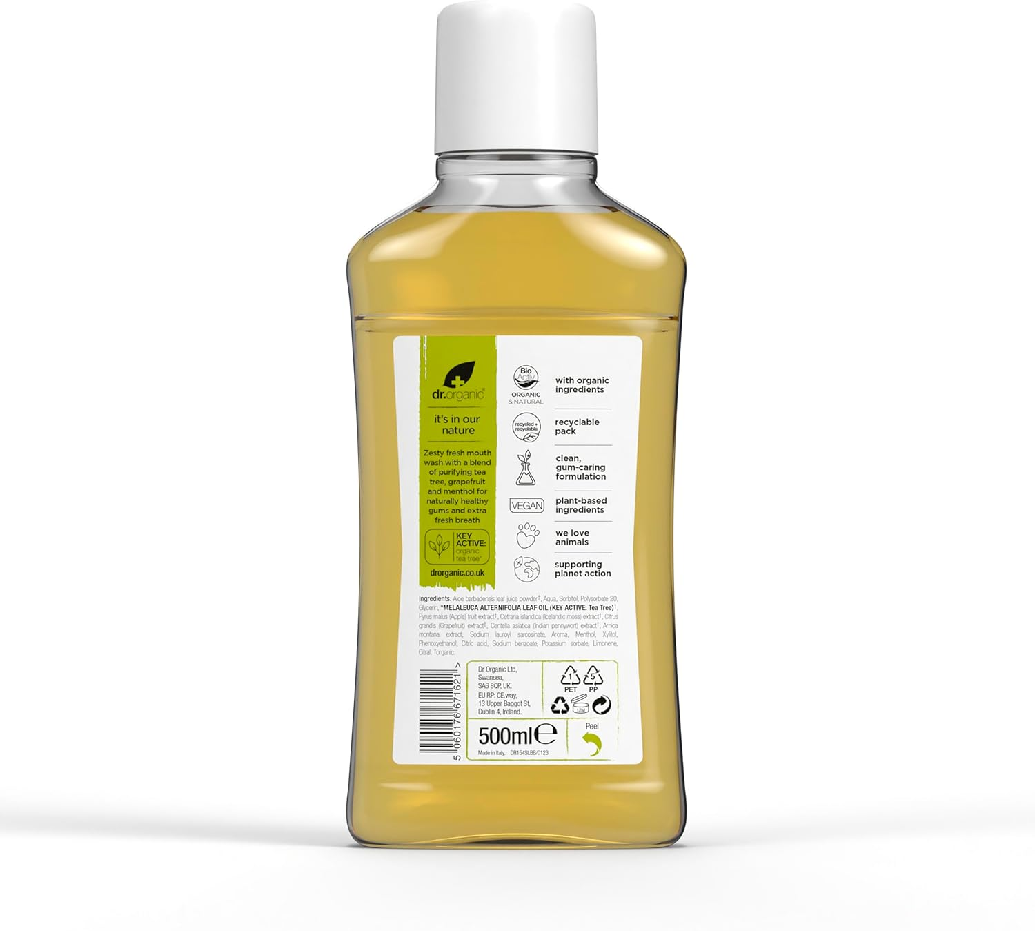 DR ORGANIC Mouthwash Organic Tea Tree, 500Ml image number 1