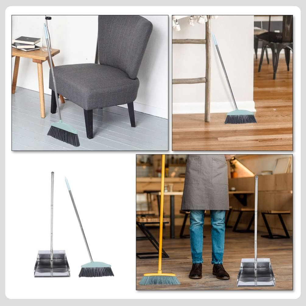 Healvian 1 Set Standing Broom with Long Handle and Dustpan Set, Dustpan Broom Portable Cleaning Tools for the Home Office image number 3