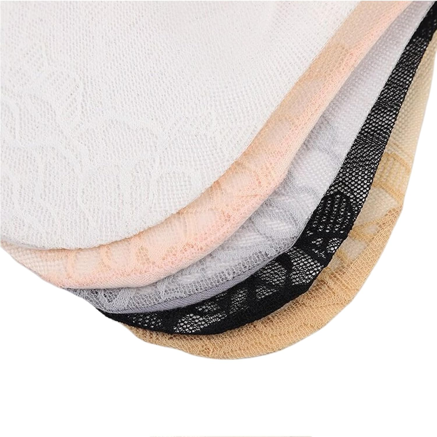 Dress Cici Lace Top Low Cut Socks for Women, Bottom Cotton Ankle Socks, Thin, Breathable, Lightweight Lace Sock (5 Pairs) - 3 Apricot+2 Pink image number 5