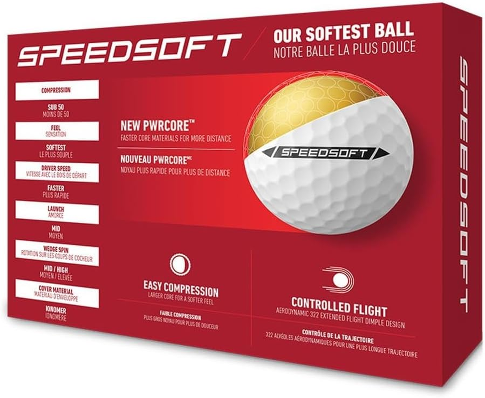 Taylormade Golf Speedsoft Golf Balls 2025 | White | Distance Performance