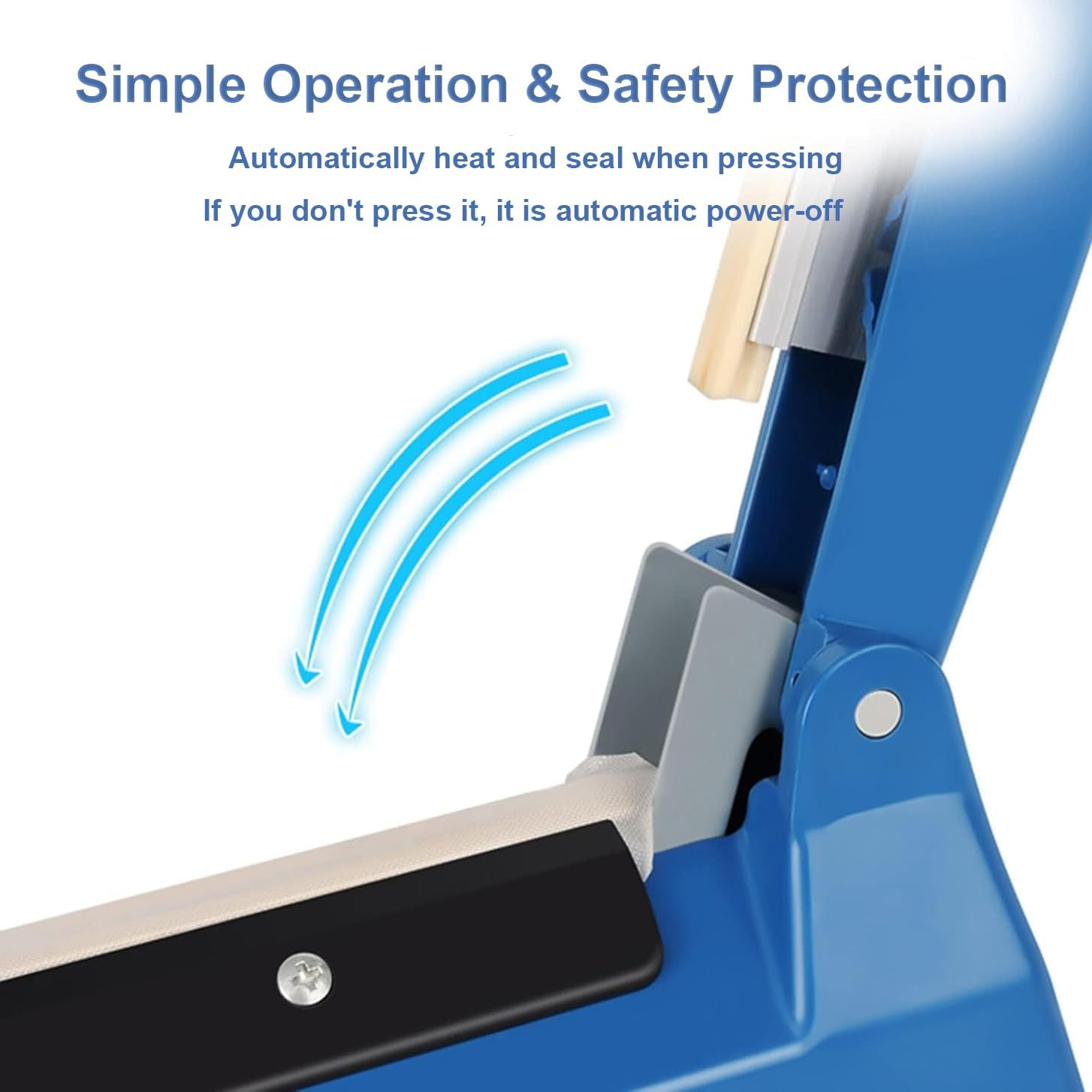 Impulse Heat Sealer Manual Bag Heat Impulse Sealing Machine for Plastic Bags PE PP Bags with Extra Replace Element Grip (Sealing Length 12 Inch) image number 2