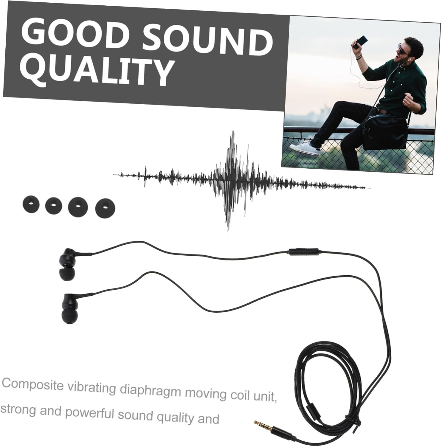 YOSADIER -Ear Earphone with 3.5Mm Jack Wired Ear Buds Ergonomic Design Noise Isolation Stereo Sound Compatible with Phone Tablet Laptop for Daily Use image number 4