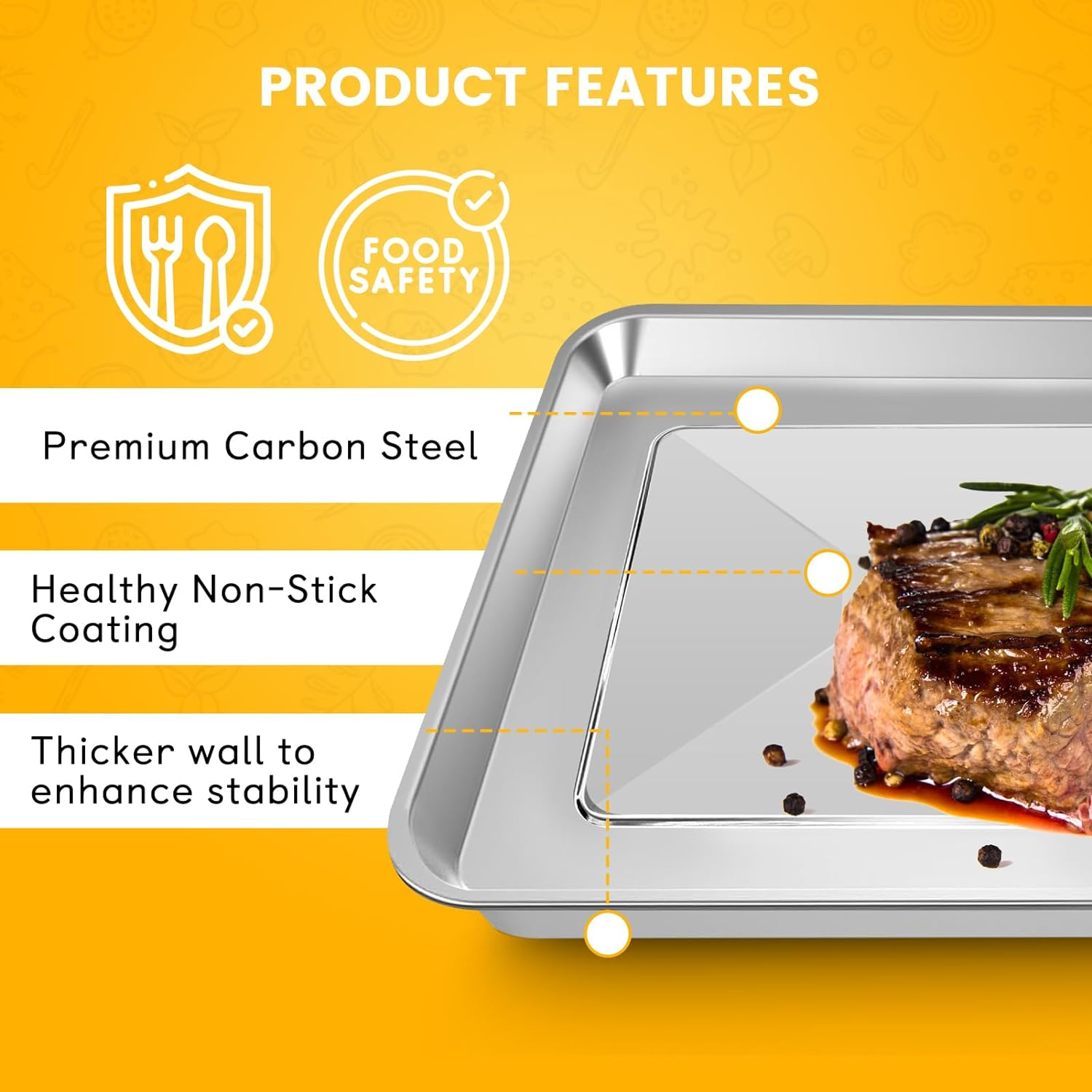 Air Fryer Tray Replacement for Cuisinart TOA-60 TOA-65 TOA-70 Toaster Air Fryer Convection Oven, 12.2 * 11''Mesh Air Fryer Stainless Steel Basket Wire Rack Accessories Parts, Dishwasher Safe image number 6