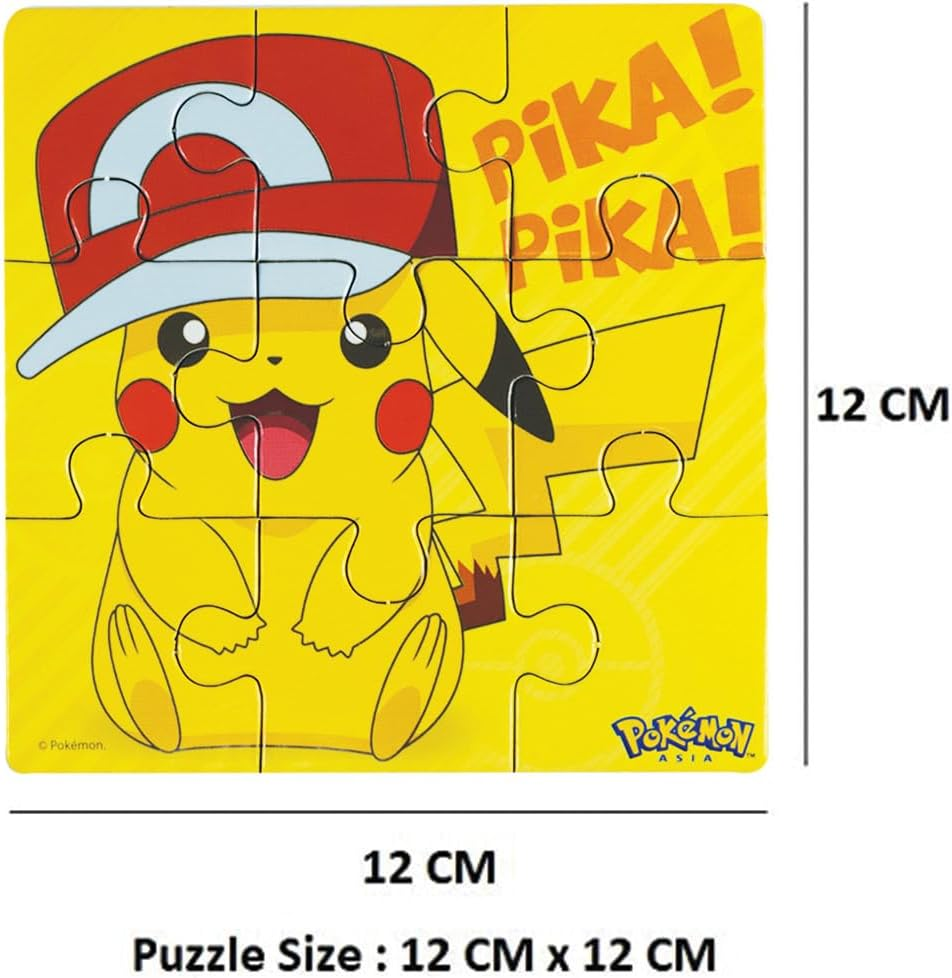 Pokemon Style Characters Zigsaw Puzzle, Pack of 6, Total 96 Pieces, Assortment 2 image number 6
