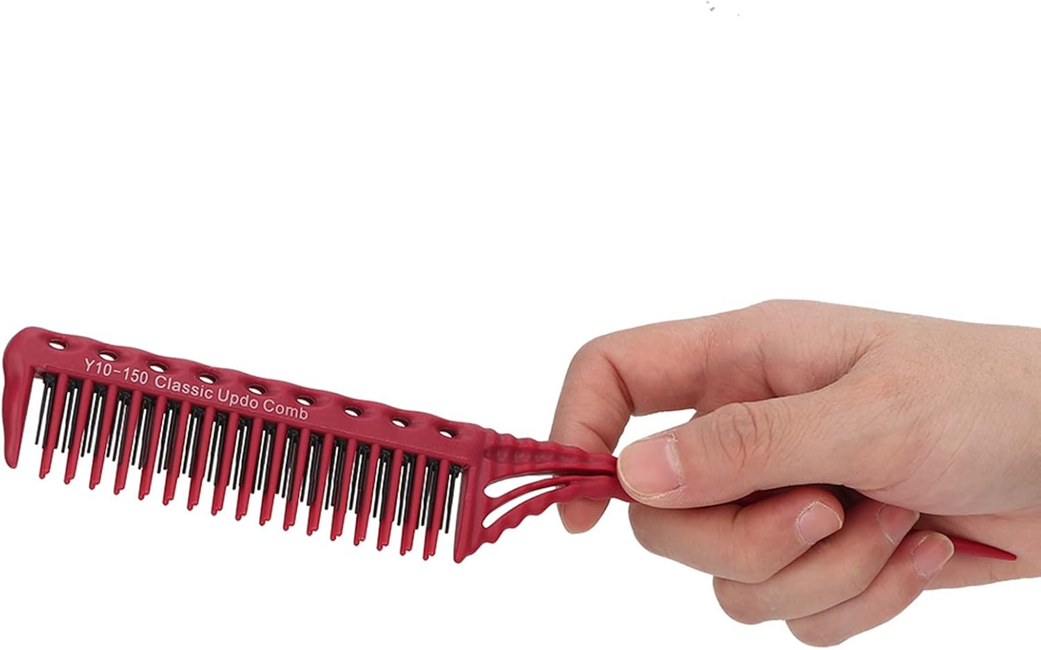 ANKROYU Mouse Tail Comb, Root Comb, Hair Care Styling Comb, Lightweight Hairdressing Salon Supplies, Comb, 3 Row Comb, Hairdressing Salon Supplies, Comb (A)