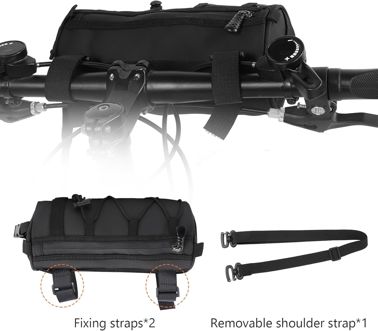 Bicycle Handlebar Bag 2.5L Capacity Multifunctional Waterproof Mountain Bike Front Frame Bag