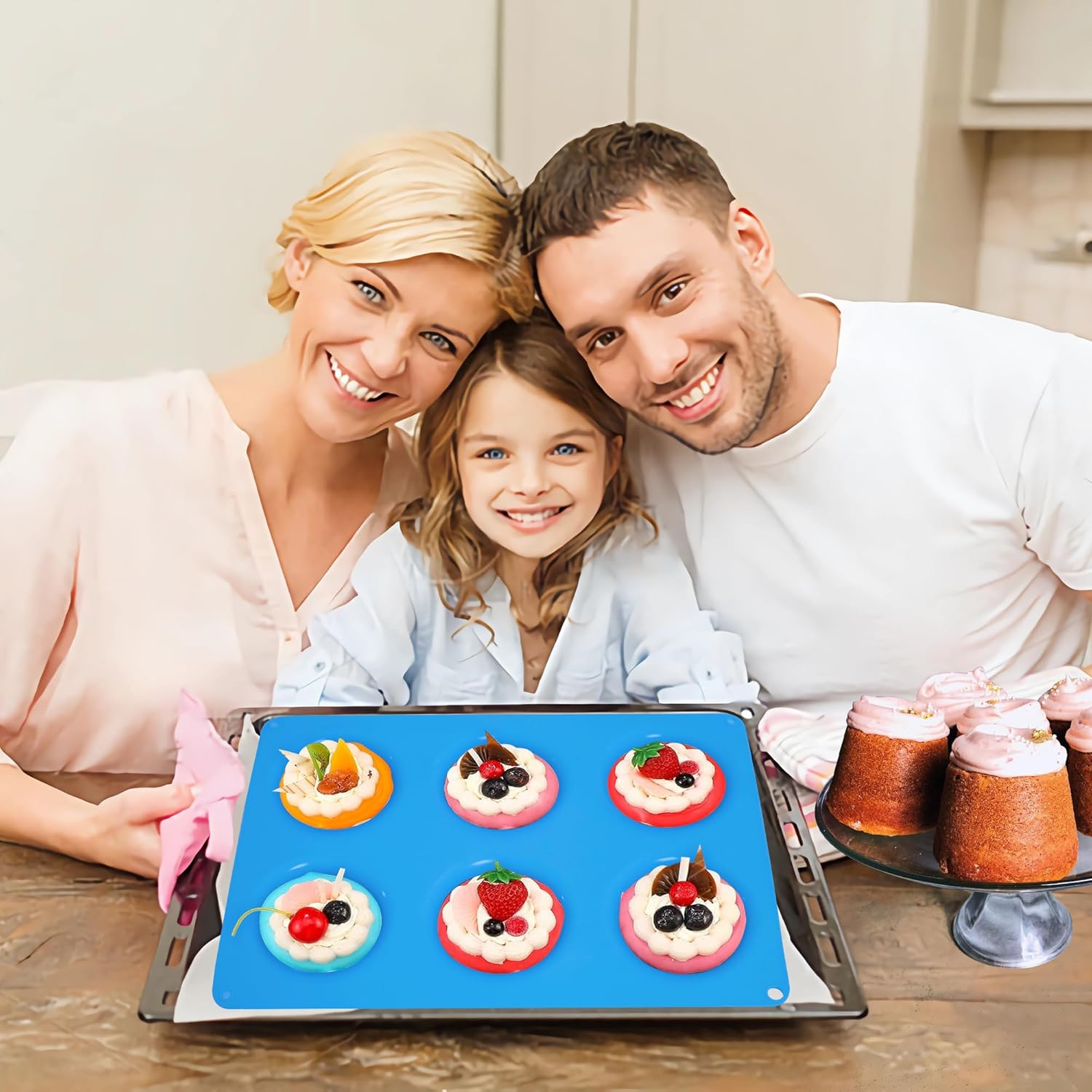 Sidosir Popover Pan for Baking - Professional Extra Deep Silicone Popover Molds, Non-Stick, Easy to Clean, Grade Materials(2Pcs) image number 1
