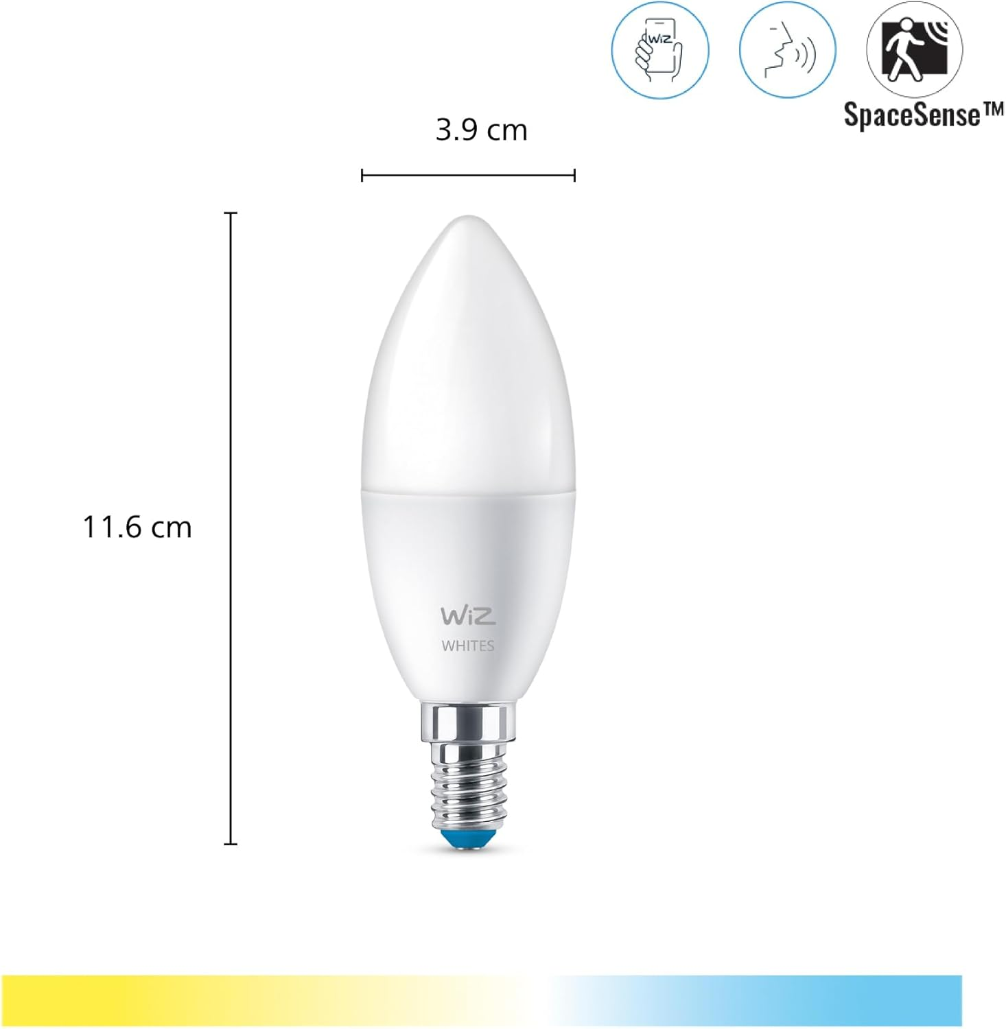 Wiz Tunable White Candle E14 LED Bulb image number 1