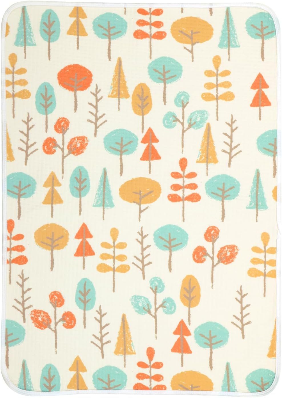 Haakaa Waterproof Changing Pad Liners, 100% Cotton, Soft & Breathable (1Pc, 19.5" X 27.5" Vintage Garden)