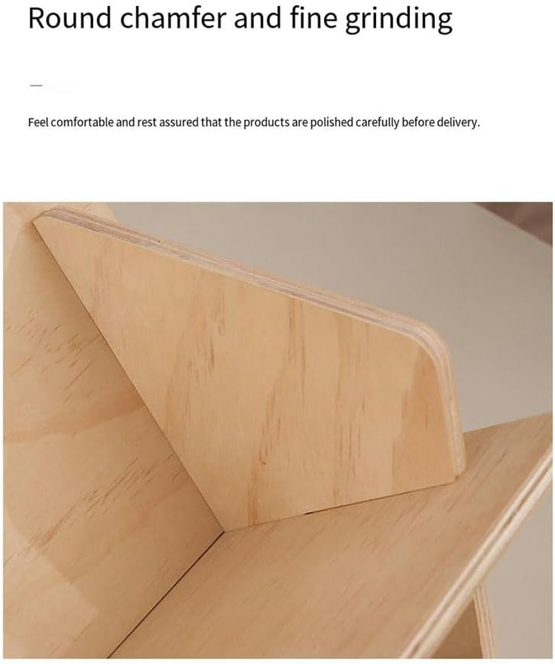 Wooden Tilted Tabletop Bookshelf Kids Bookcase Rustic Desktop Storage Organizer Display Bookshelf image number 1