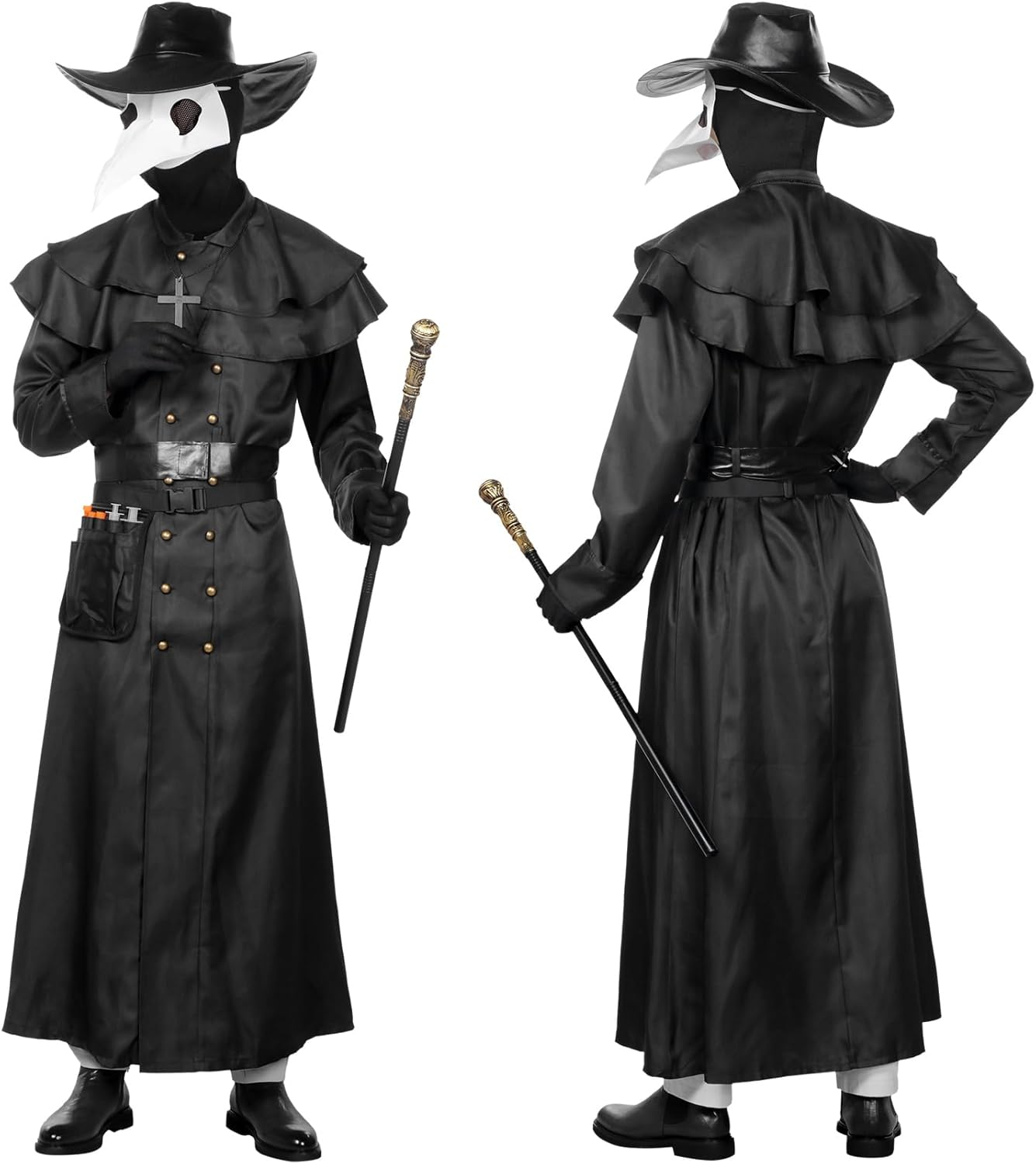 Plague Doctor Costume Set,Plague Doctor Costume Men'S Outfit,Medieval Plague Doctor Outfit,Carnival Halloween Costume for Adults image number 4