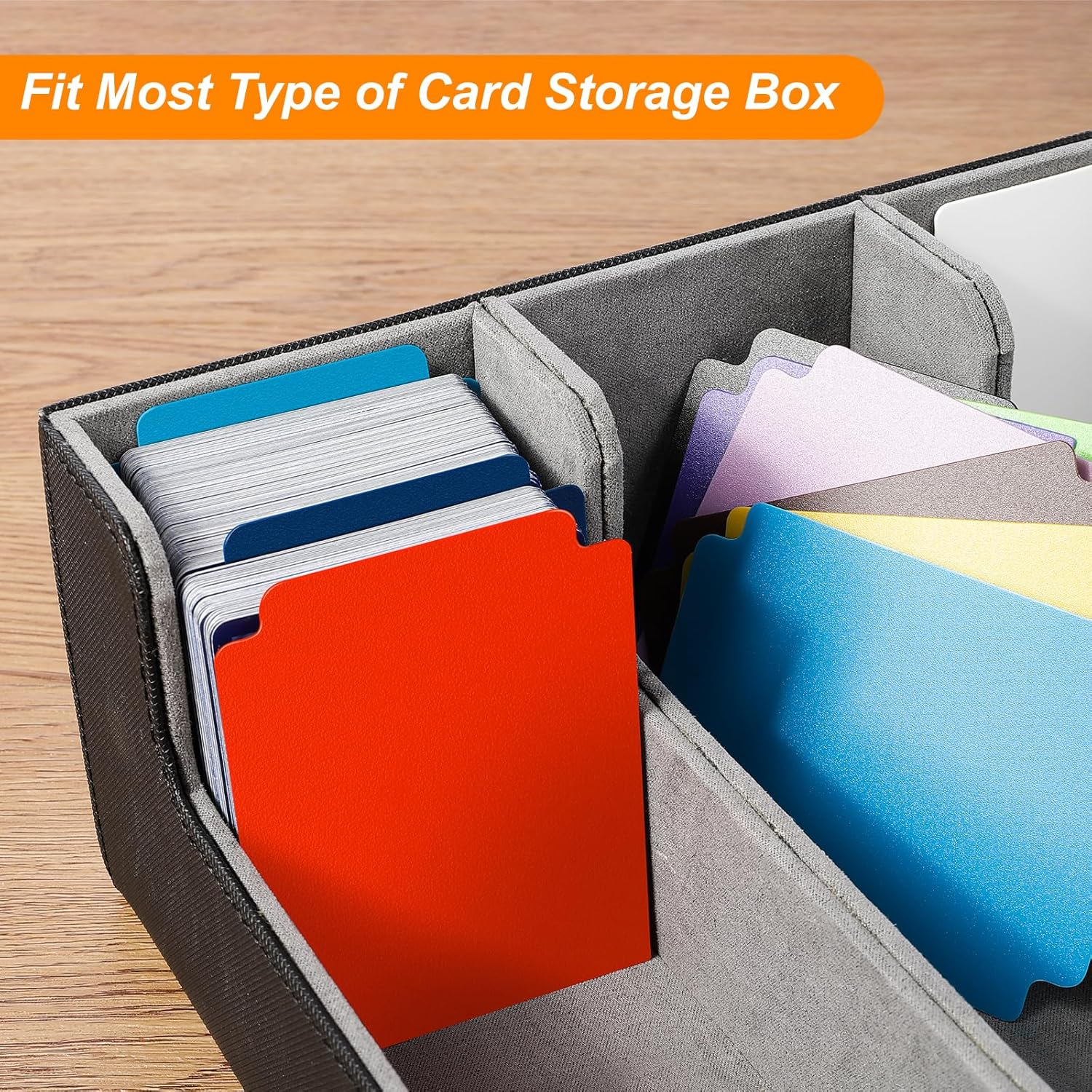 60 Pieces Game Card Dividers Black Playing Card Seperators Trading Card Dividers Card Gathering Storage Organizer, 2.7 X 3.8 Inches image number 3