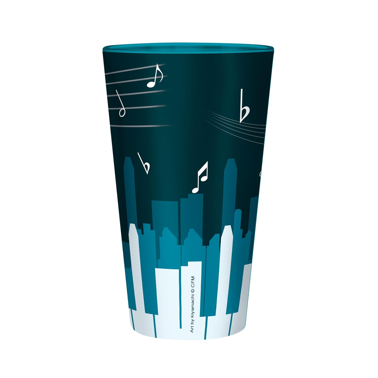 ABYSTYLE Hatsune Miku Musical City Large Glass 14 Fl Oz Anime Manga Home & Kitchen Drinkware Merchandise Gift image number 4