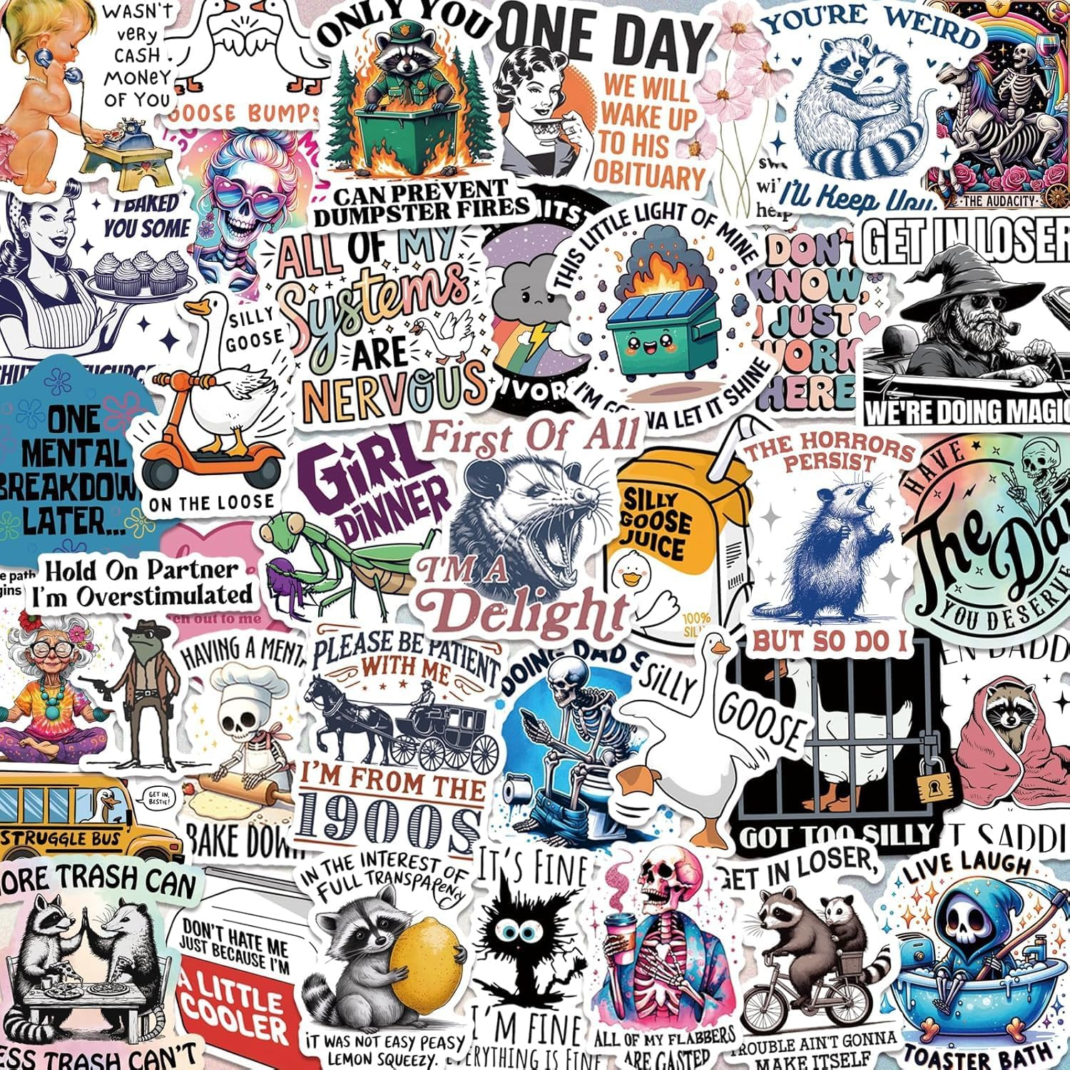 50 PCS Christmas Stickers for Kids, Christmas Party Favors Stocking Stuffers Vinyl Water Bottles Stickers Crafts Gifts for Classroom Students Holiday Sticker for Kids Teens Adults - 100 A image number 2