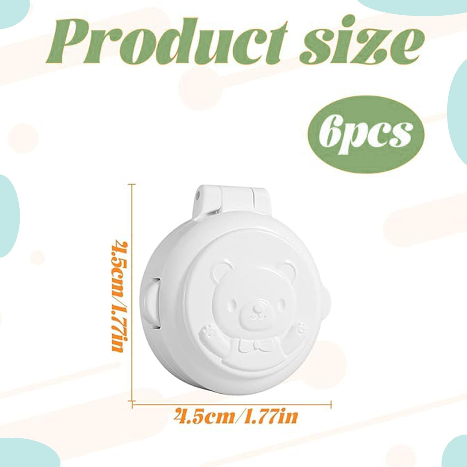 Roczential Protection Cap, 6 Pcs Child Safety Locks, Light Cover, Button Covers, Guard Dishwasher Safety Lock, Household Appliances Oven Child ABS, Appliance Button Security Lock, Baby Safety Products (White) image number 2