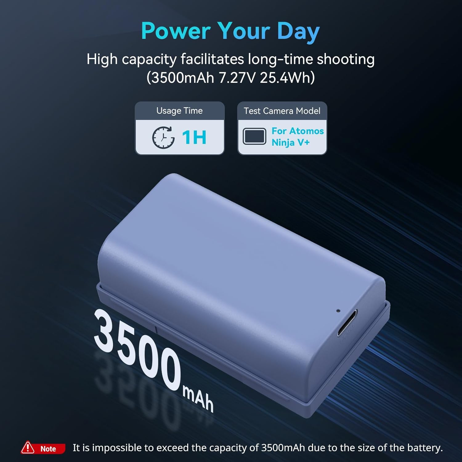 SMALLRIG 3500Mah Replacement USB-C Battery for Sony NP-F550, 3H Fully Charged, Power Supply for LED Lights, Monitors, Wireless Video Transmitters, Not for BMPCC 6K / 6K G2 / 6K Pro image number 4