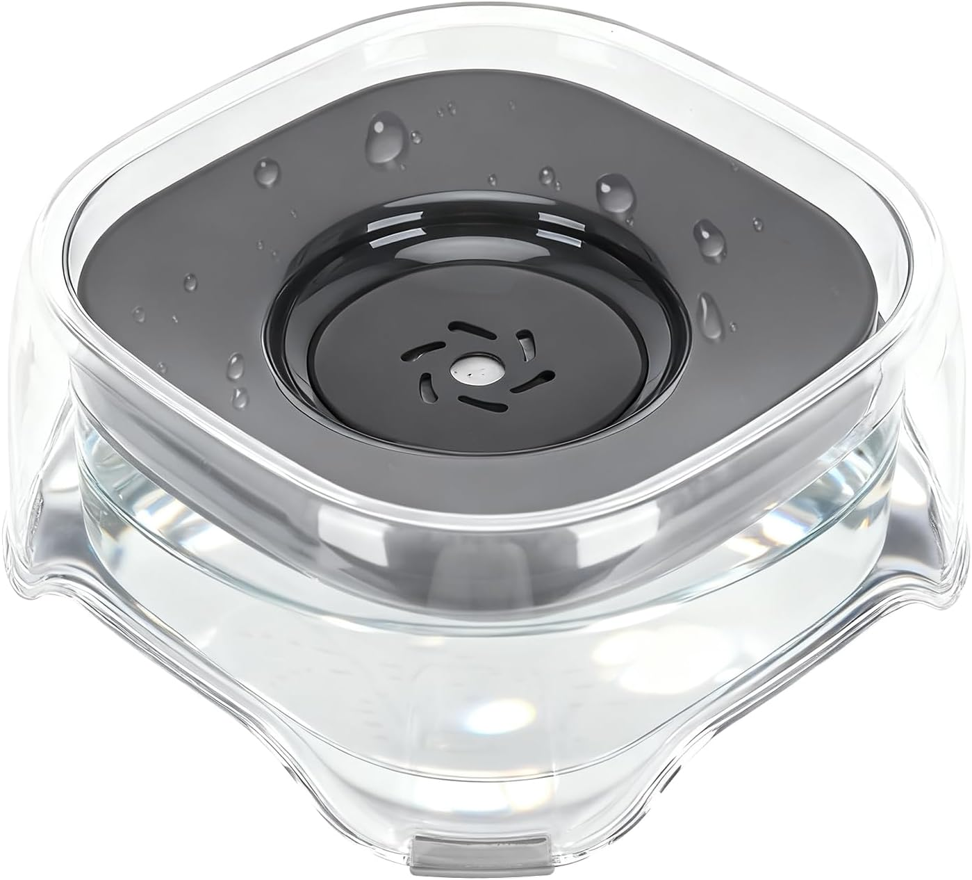 No Splash Dog Water Bowl with Floating Disk, 1.5L Slow Drinking Feeder, Anti-Overflow Anti-Choking No Spill Pet Water Bowl for Dog Cat Puppy Kitten (Sky Blue)