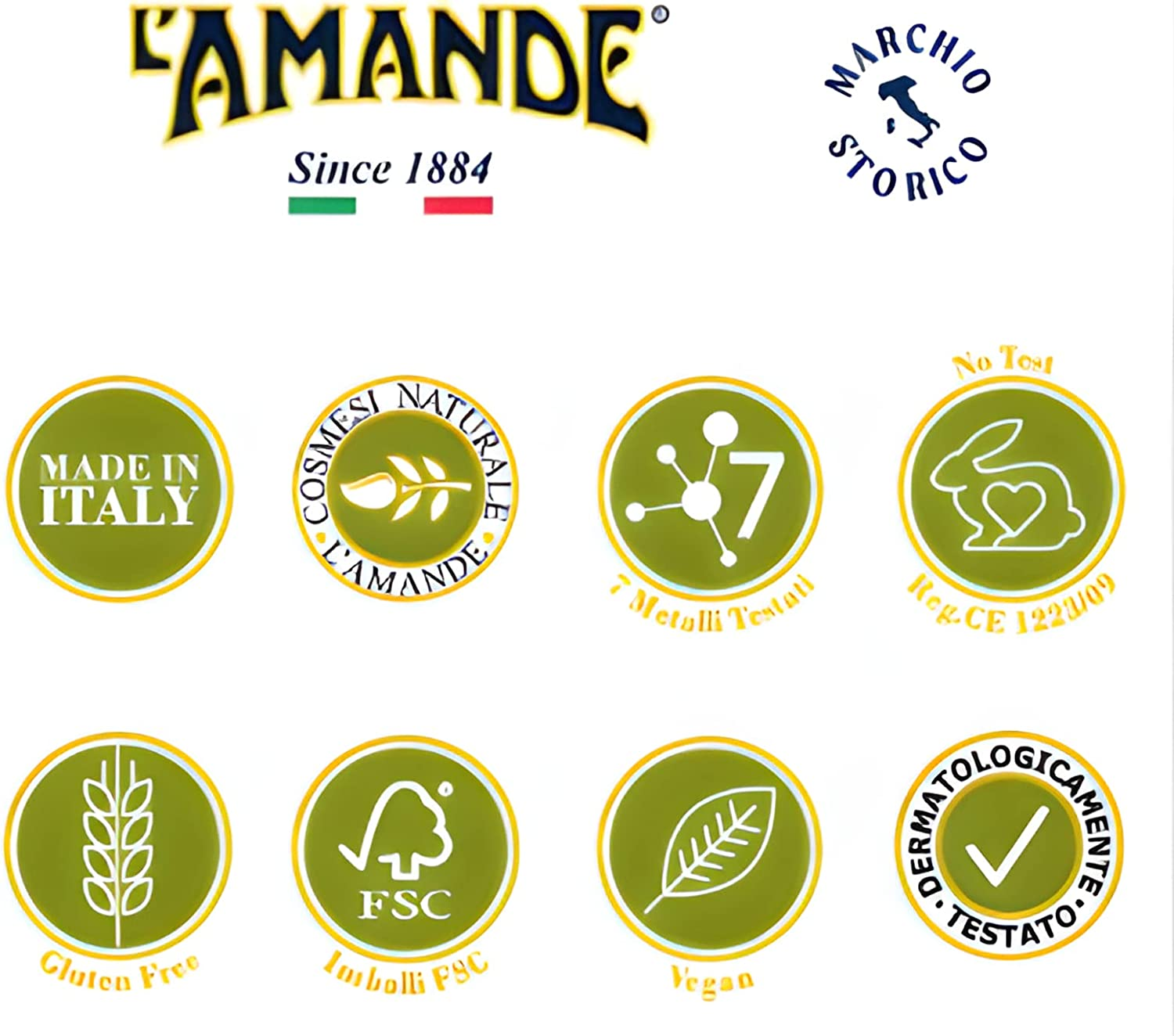 L'AMANDE Vegetable Liquid Soap for Hands and Body 500Ml with Essential Oils Vegetable Liquid Soap from Olive Oil Natural Liquid Soap Dermatologically Tested image number 1