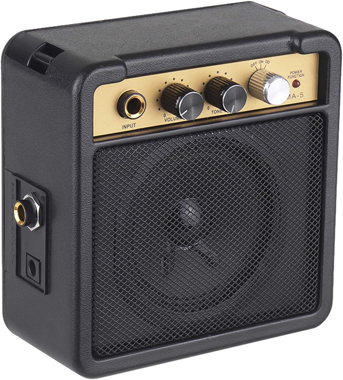 ACAGALA Mini Guitar Amplifier Amp Speaker 5W with 6.35Mm Input 1/4 Inch Headphone Output Supports Volume Tone Adjustment Overdrive image number 3