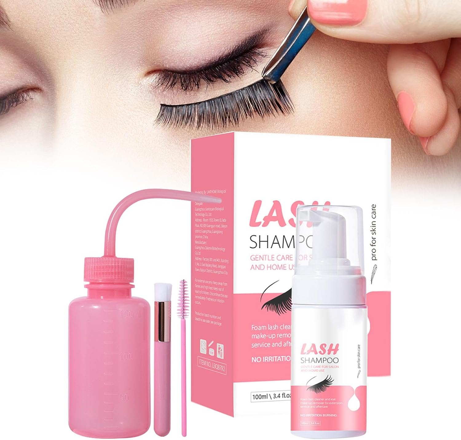 Fashioncha Eyelash Shampoo Eyelash Cleaner Lash Eyelid Foam Lash Cleaning, False Eyelash Dust Cleaner for Home Use, Professional, image number 5
