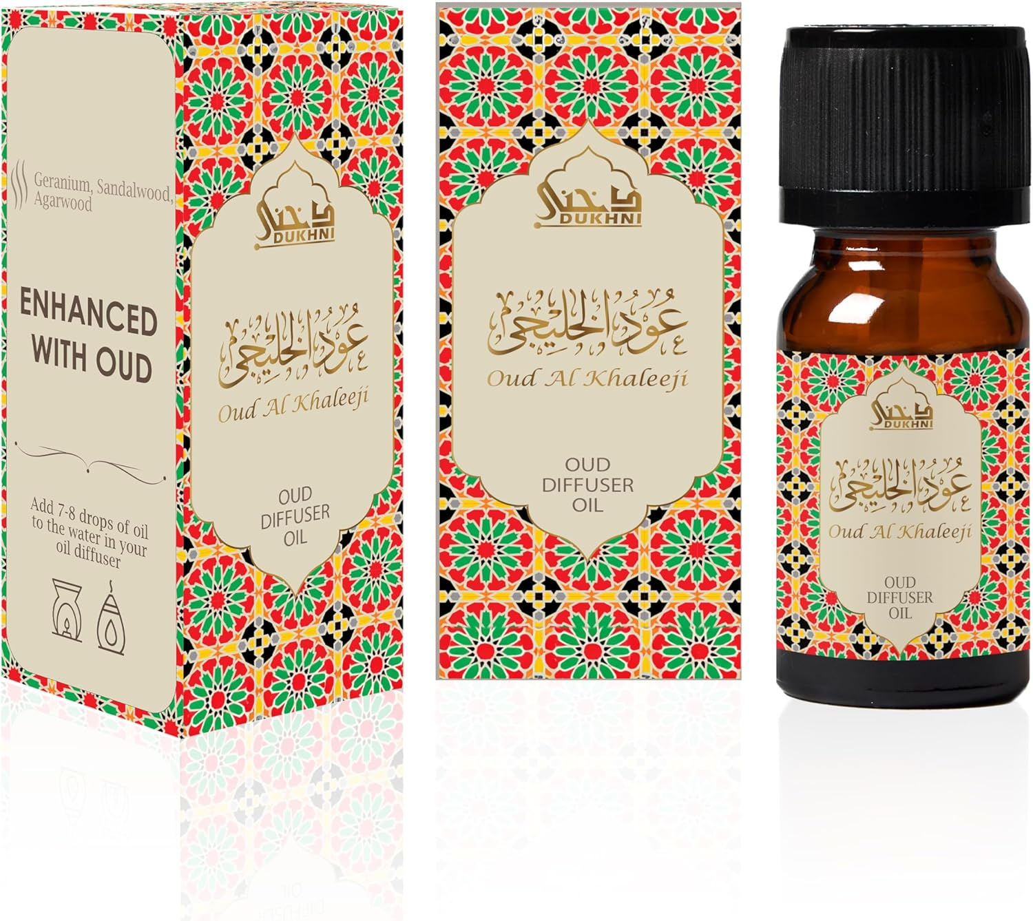 Dukhni Oud Al Ibtisam Diffuser Oil Blend | 3 X 10Ml Arabic Oil for Diffuser & Humidifier | 100% Pure Halal Oils | Relax with Home Aromatherapy, for Stress Relief, Massage & Candle Making