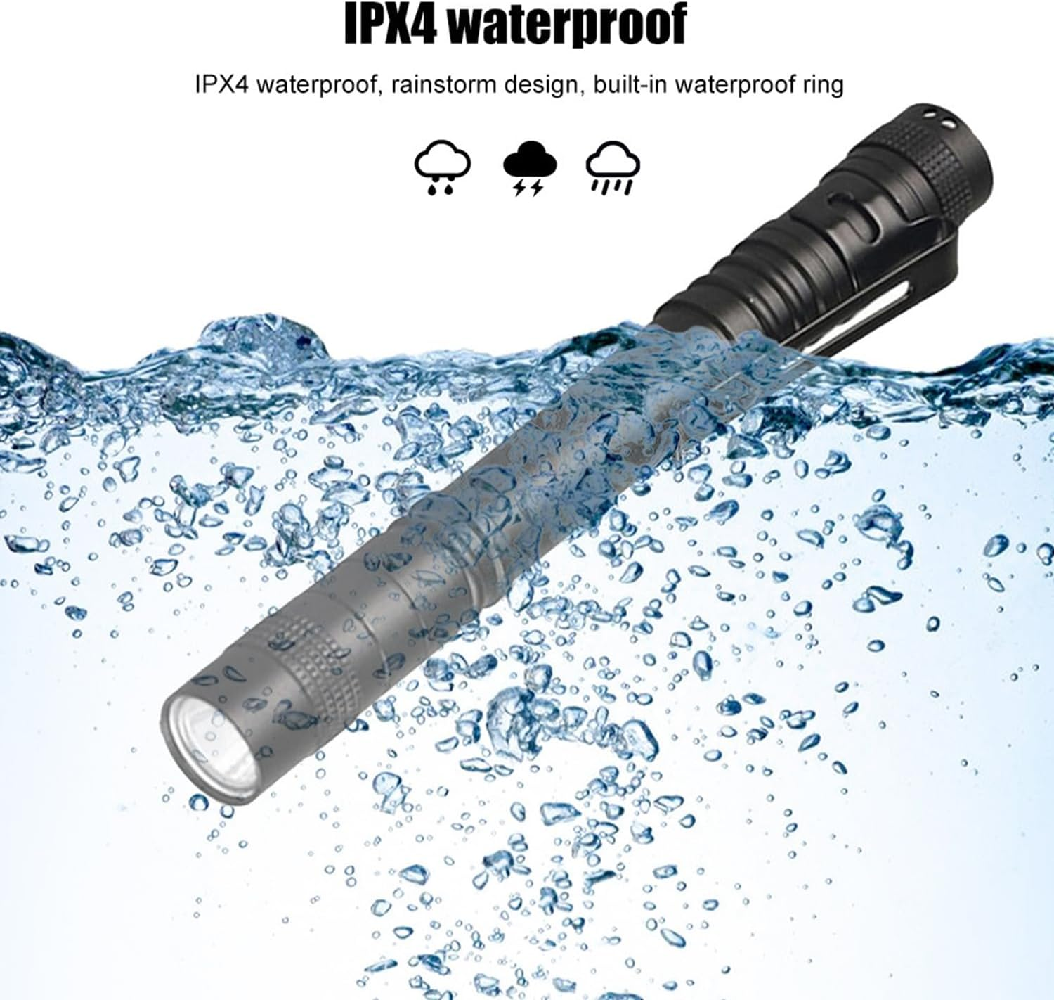 HYVCZP 2 Pack UV Blacklight Flashlights, Mini 395Nm Blacklight Flashlights, Handheld Pen Lights with Clip Detector for Leak, Pet Urine, Hotel Inspection, Dry Stain and Dye Detector, 5.2 Inch Long