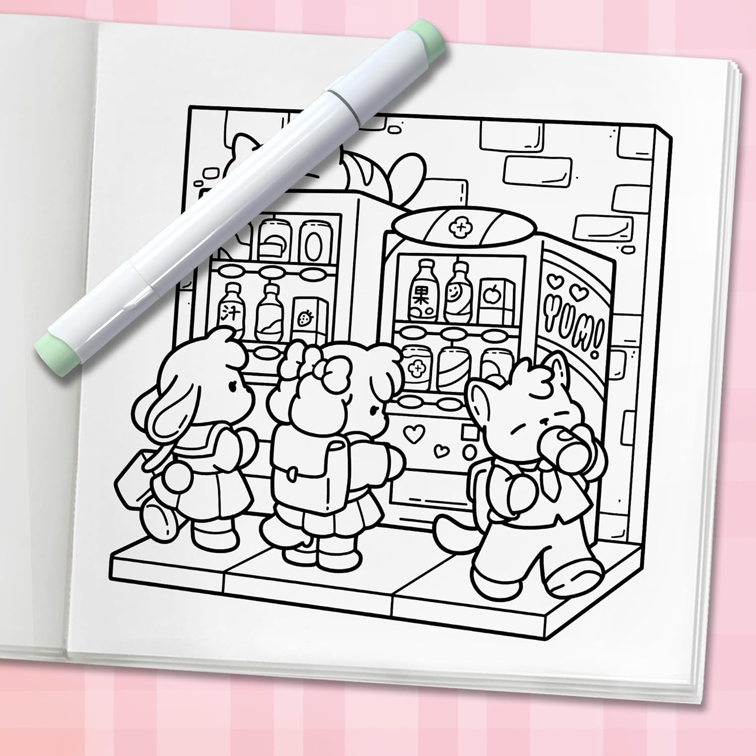 Cozy Japan: Cute Coloring Book for Adults and Teens with Charming Characters and Delightful Japanese Scenes for Relaxation image number 5