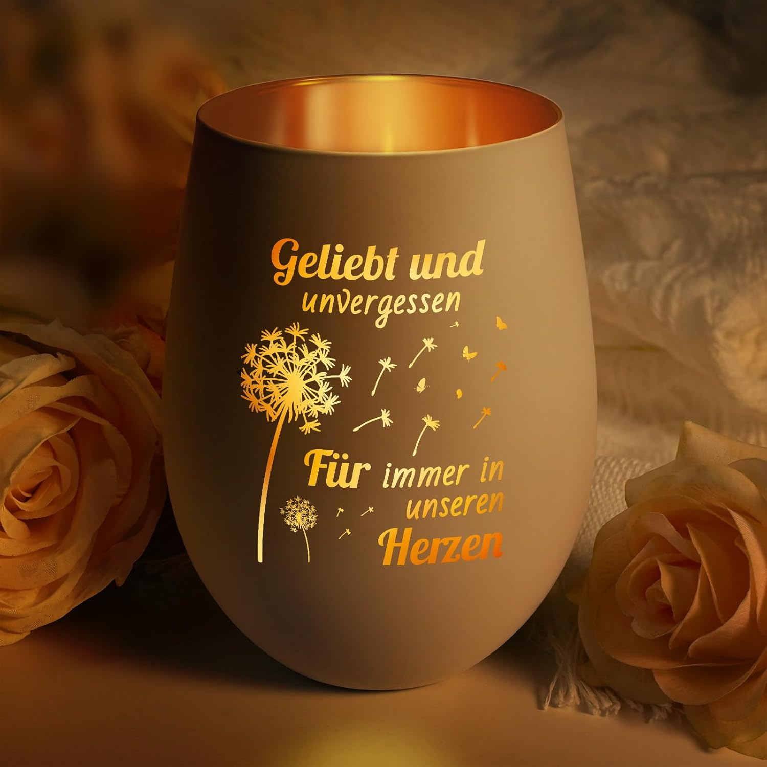 Mourning Gift Mourning Light Lantern with Engraving for Always in Our Heart, Funeral Candle, Grave Decoration, Mourning Gifts, Mourning Light, Funeral Gifts for the Survivors, Consolation Gifts image number 3