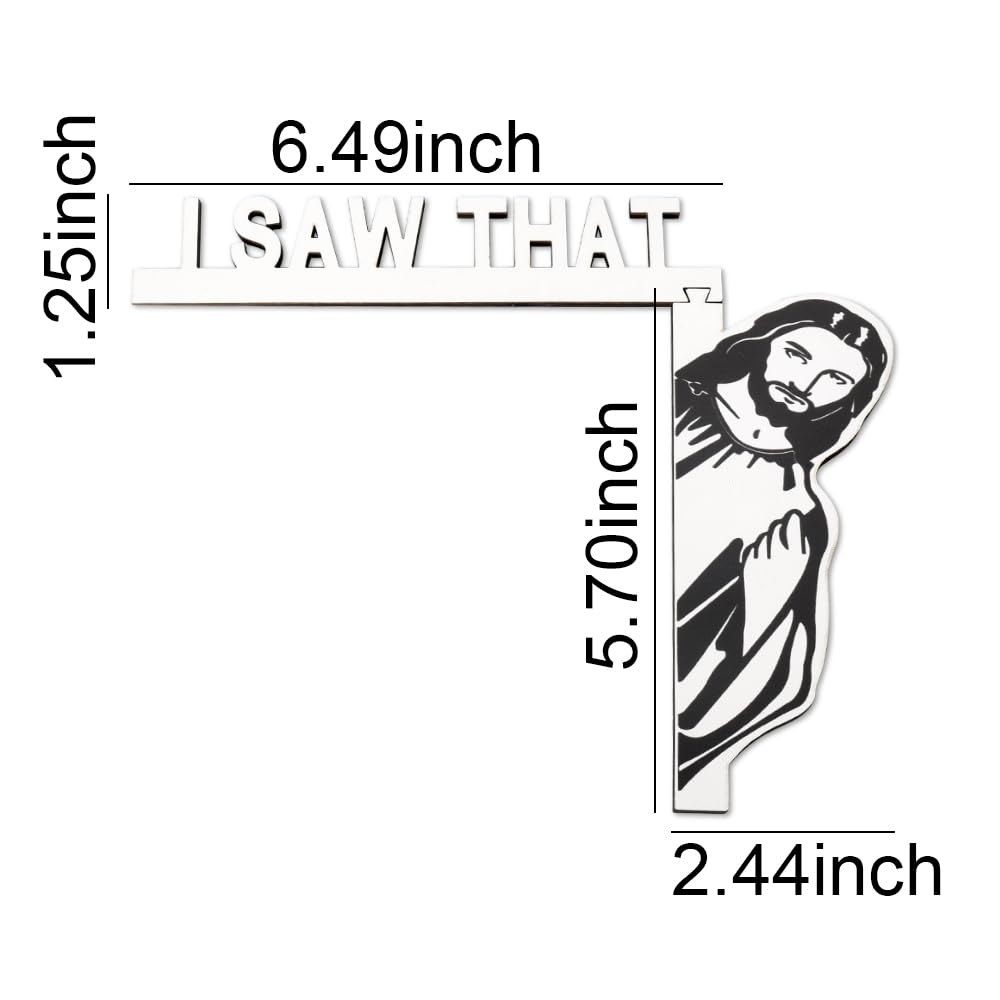 Door Frame Wall Decor Funny Window Corner Decoration Door Frame Corner Decoration Outdoor Home Decor Wood Christian Door Decorations Hanging Religious Door Hanger Fun Christmas Door Corner Sign - Left Door Corner Decor image number 7