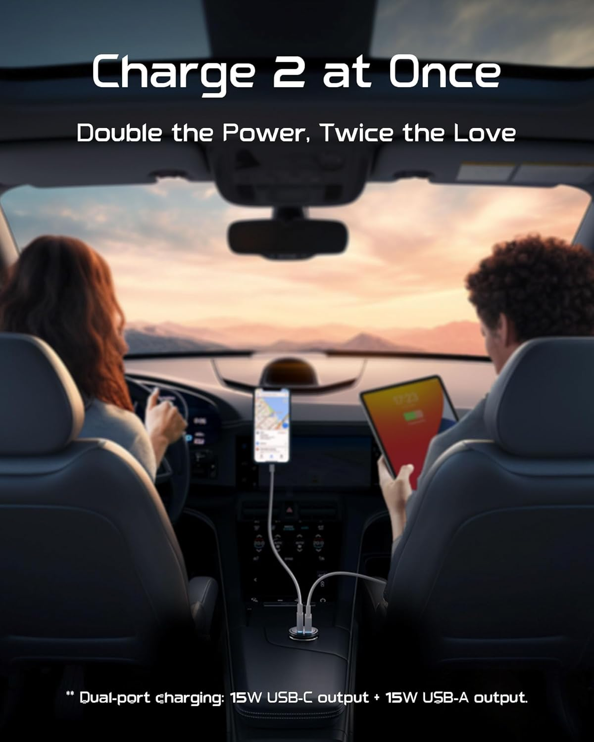 Car Charger, INIU USB C Car Charger [USB C 30W+USB a 30W] QC 3.0 PD Fast Charging, Dual Ports All-Metal Mini Car Charger Adapter, for Iphone 15 14 13 12 Pro Max Ipad Samsung S21 Macbook Airpods Tablet image number 6