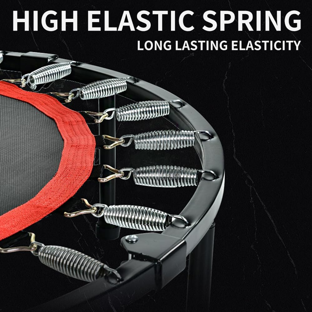 VOLKWELL 40 Inch Rebounder Mini Trampoline with Steel Spring Adjustable Non-Slip Handle T Bar, Foldable Indoor Exercise Workout for Adults, Jumping Cardio Quiet Safely Bounce image number 3