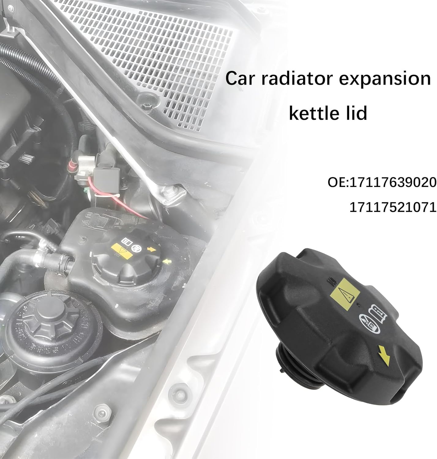 Create Idea Car Radiator Cap Car Radiator Kettle Cover 17117639020 17117521071 Compatible with BMW 1 2 3 4 5 6 7 Series Engine Automotive Radiator Expansion Cover image number 1