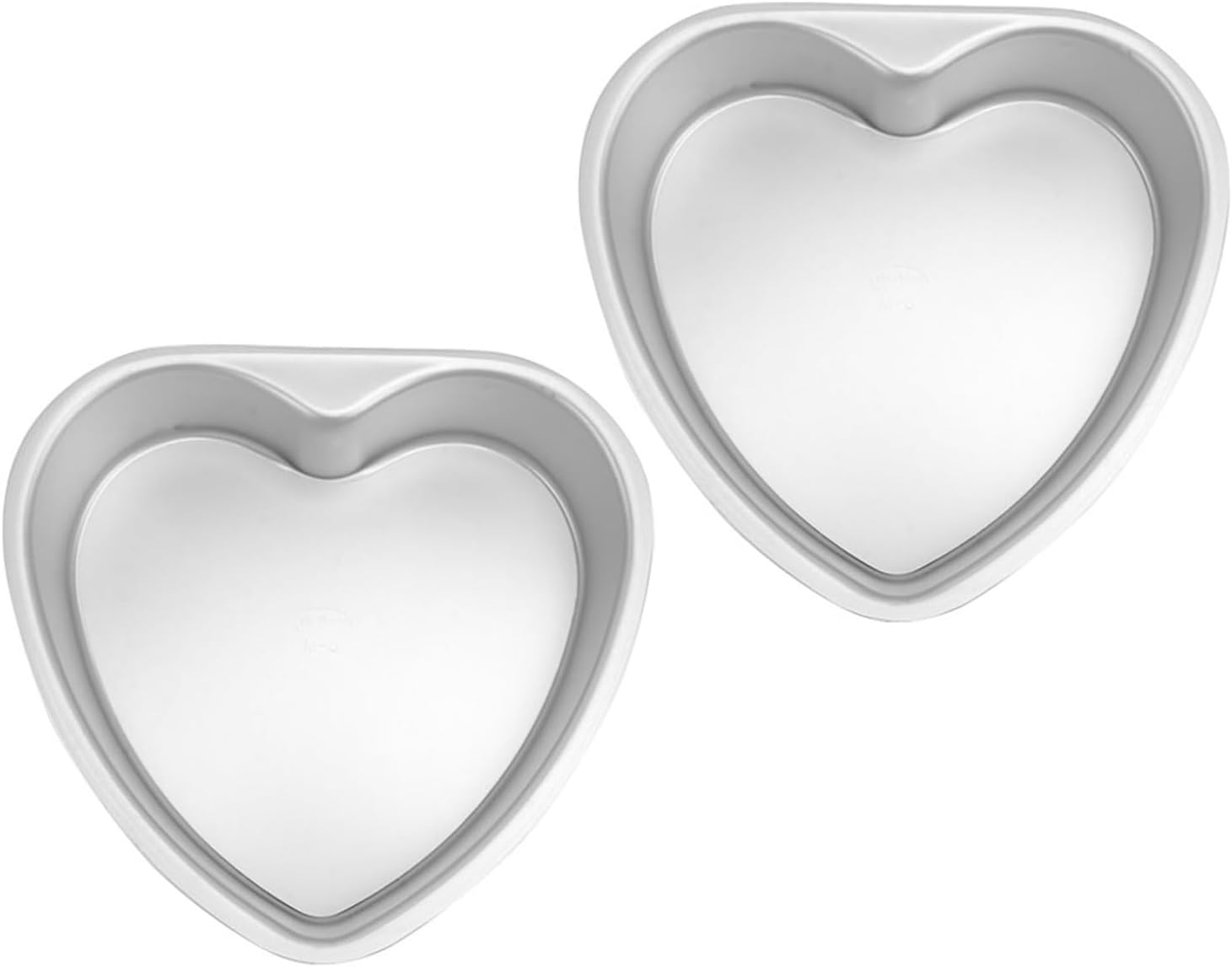 2Pcs Heart Cake Pans - 4 Inches Non-Stick Metal Baking Molds with Removable Bottom for Mini Cakes Desserts and Special Family Occasions Weddings Party image number 2