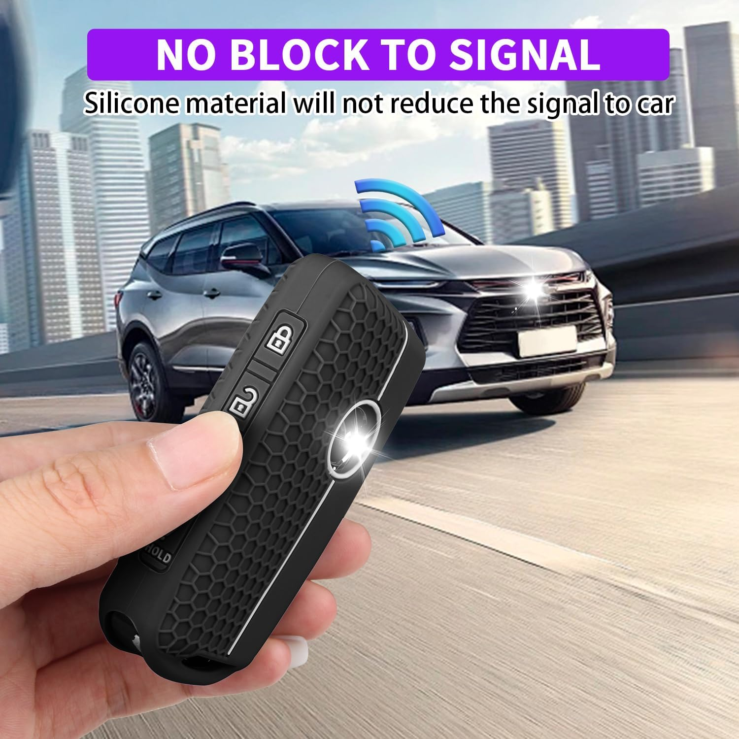 QBUC 2PCS for Mazda Silicone Rubber Key Fob Cover, Key Case with Keychain for 2019-2025 for Mazda 3 6 Cx-5 Cx-50 Cx-30 Cx-9 Smart Key Replacement Protector Car Accessories(4 Buttons) image number 2