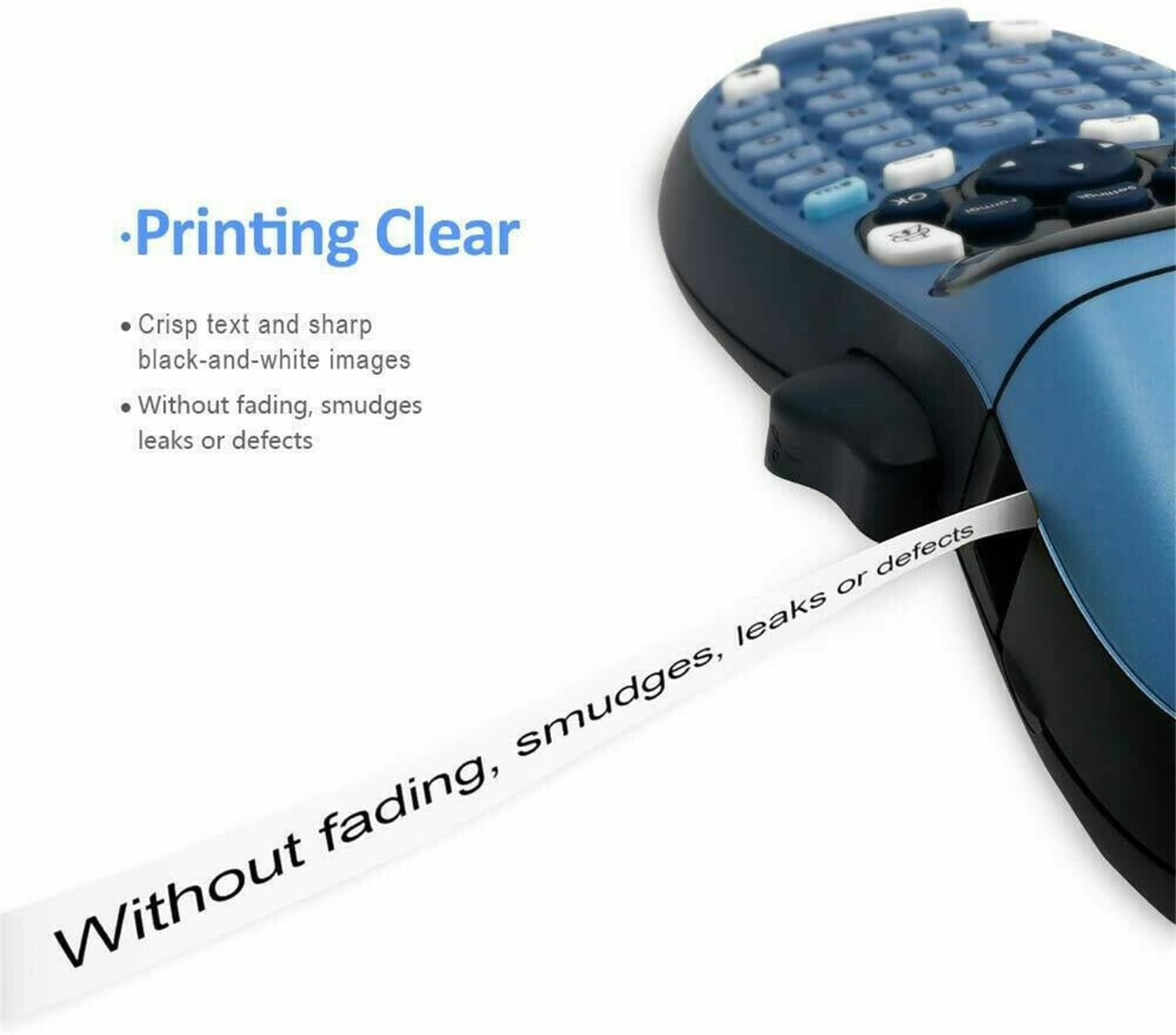 Leona Co Label Tape Compatible with Dymo Letratag Refills White Paper 91331, 12Mm X 4M Black on White Label Maker Plastic Tape for Dymo Letra Tag LT-100H, 5/10-Pack (5) image number 2