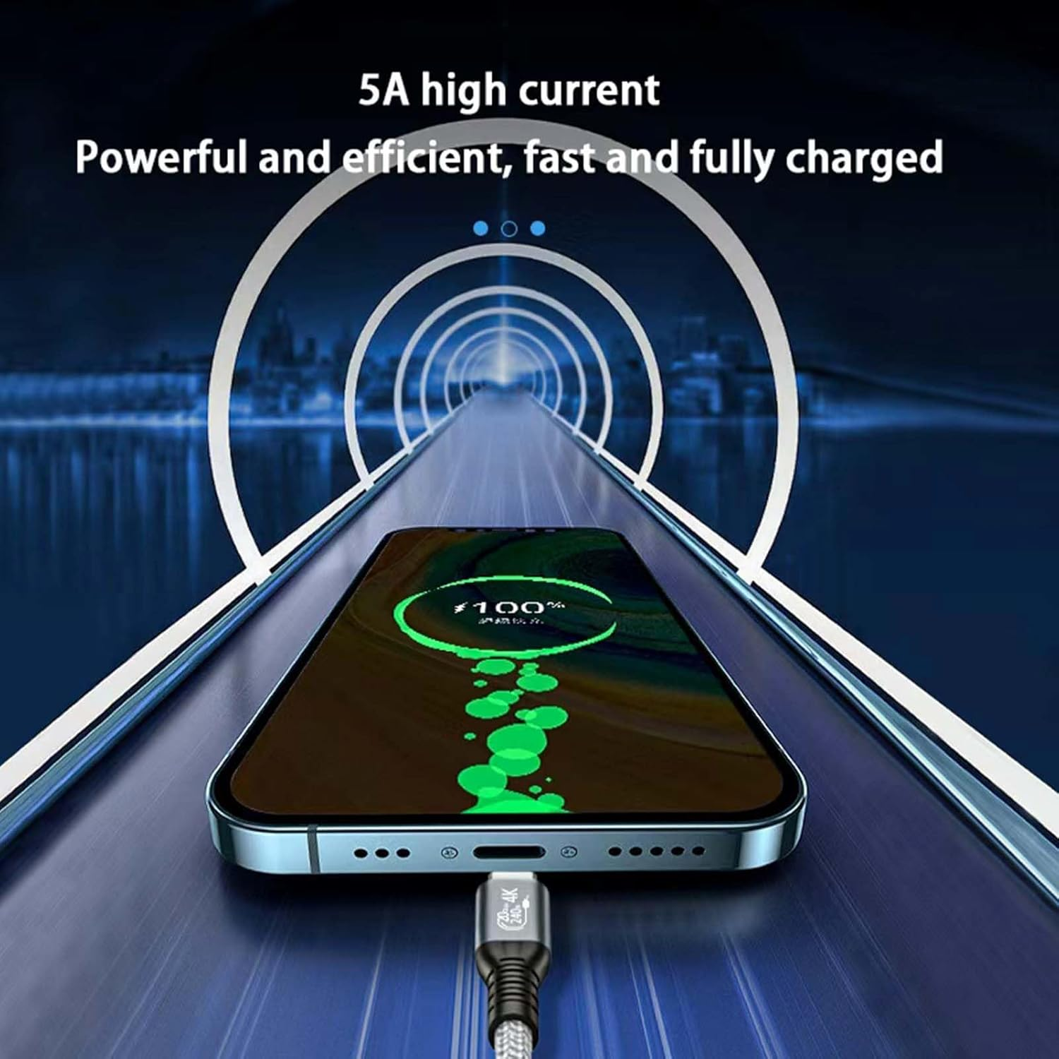 240W USB C to USB C 3.2 Gen2 Cable Fast Charging 20Gbps Data Sync 4K@60Hz Video Output Compatible with USB-C Monitor, Macbook Pro M4, Ipad Air, Iphone 16 Pro Max, Galaxy S25 Ultra-2M image number 2