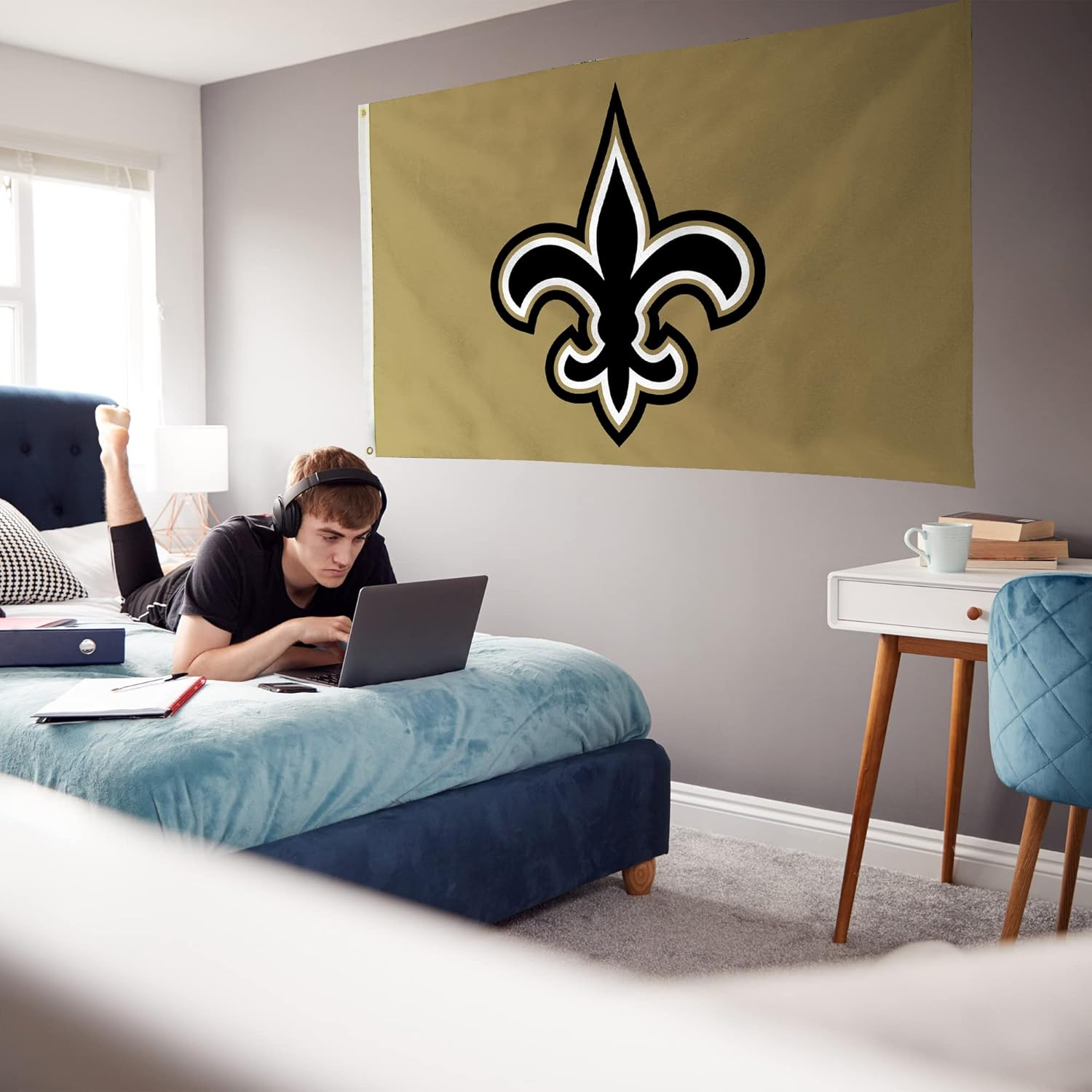NFL New Orleans Saints 3-Foot-By-5-Foot Banner Flag image number 5