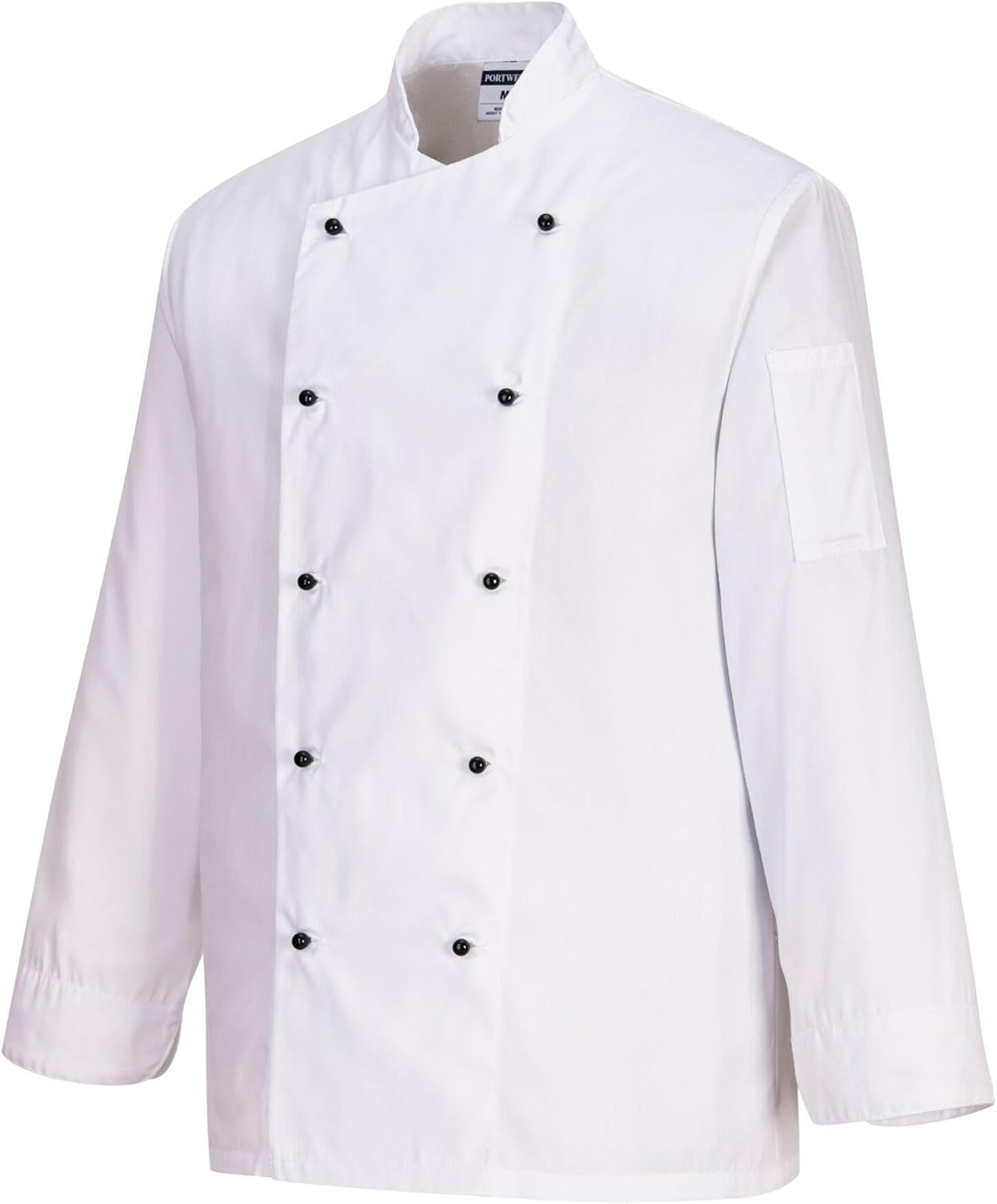 Portwest C834 Unisex Somerset Durable Proffesional Chef Jacket Long Sleeve White, Large image number 3