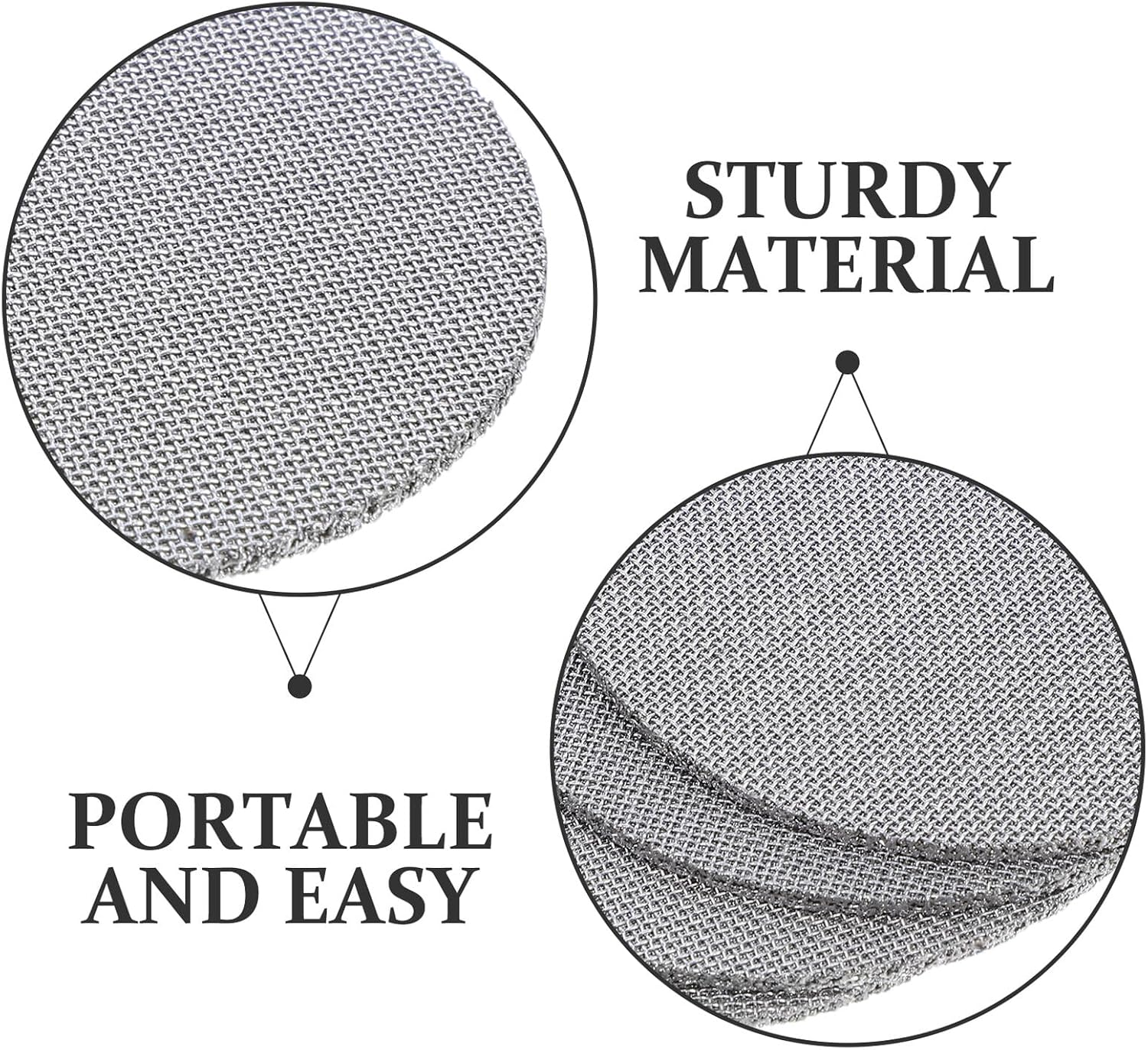 CLISPEED 4Pcs Thick Stainless Steel Espresso Puck Screen Coffee Filter Mesh for Portafilter Basket Reusable Metal Coffee Screen Dual Mesh for Home Office Travel image number 2