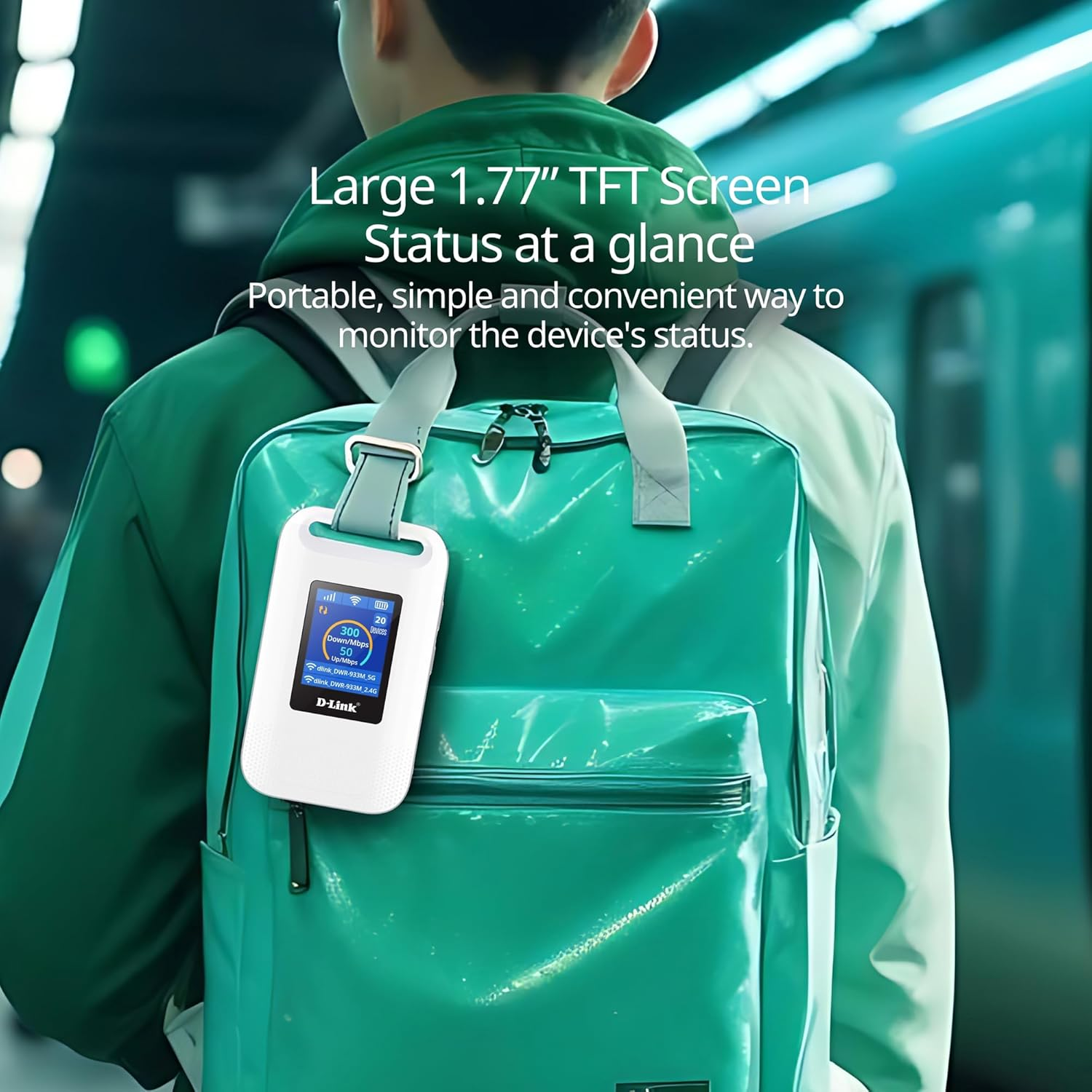 D-Link DWR-933M 4G+ LTE Wifi 6 Mobile Hotpsot with 3000Mah Battery: Travel Router,Unlocked,Share Internet up to 64 Devices,Cat6 LTE-A 300Mbps,Portable Modem,All-Day Connectivity, Compact & Easy Setup image number 5