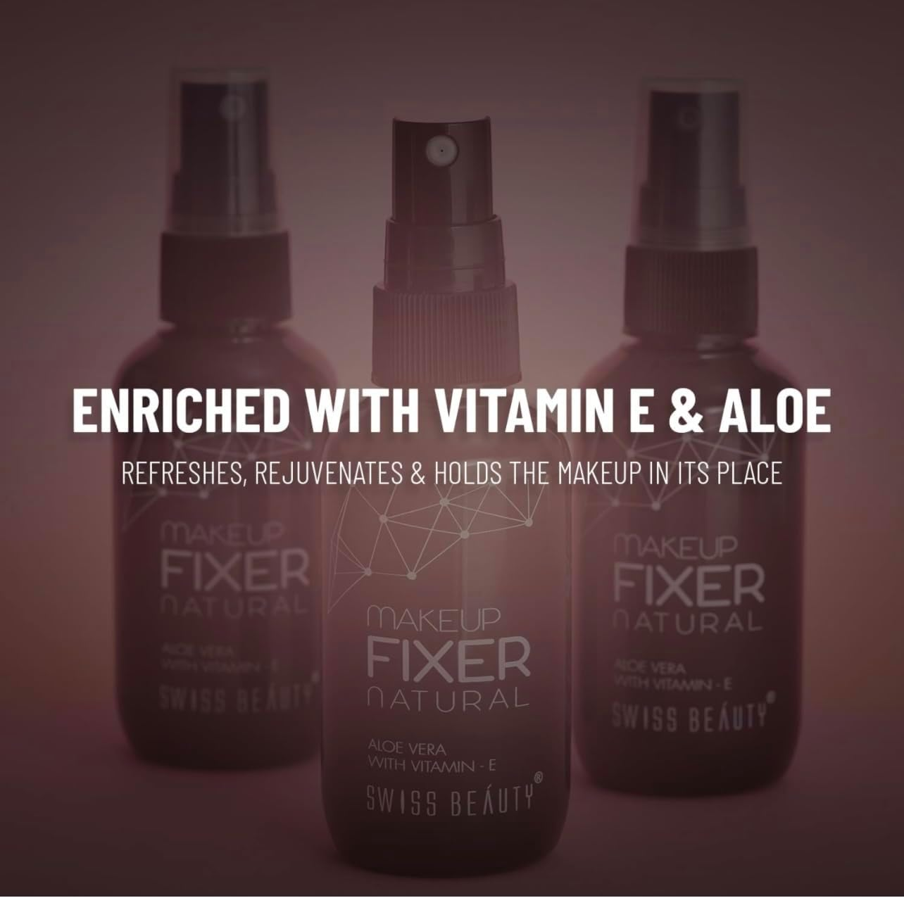 Swiss Beauty Long Lasting Misty Finish Professional Makeup Fixer Spray for Face | with Aloe Vera and Vitamin-E | Light Weight, Quick Dry Setting Spray | 70 Ml image number 3