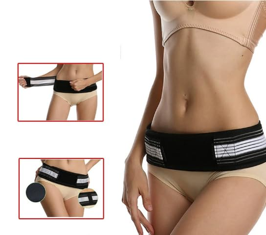 SI Joint Support Belt with Dual Compression Bands, Adjustable Stabilising Belt for Joint Pain Relief, Black image number 4