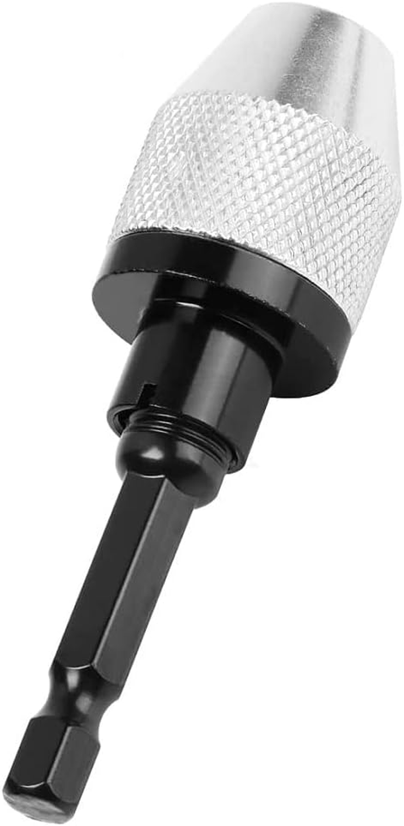 Fixinus 2 Pieces Keyless Drill Chucks - 1/4 Inch Hex Shank Drill Bit Adapter, Fast Change Converter Extension Screwdriver Drill Adapter for Impact Drill Tool, 0.3-6.5Mm image number 5