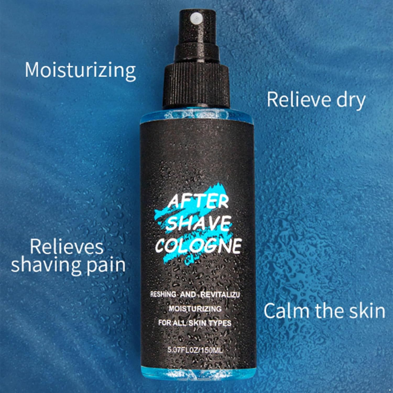 Miutii Men'S Post Shave Toner Spray 150Ml, Oil Control and Skin Calming Formula for Daily Facial Care Black One Size image number 5