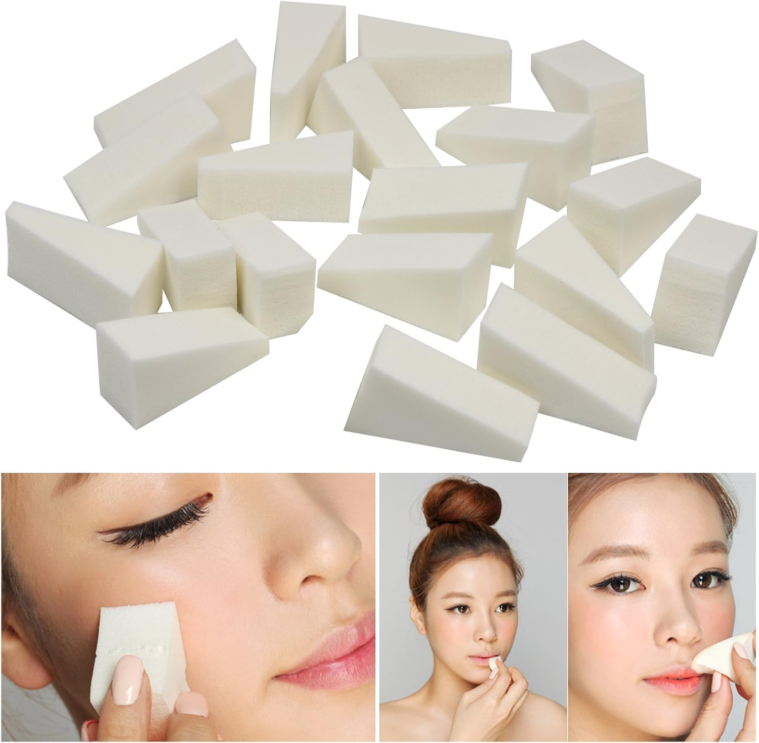 TRIXES 20 X Makeup Sponge Wedges Pro Beauty Foundation Blending and Nail Art