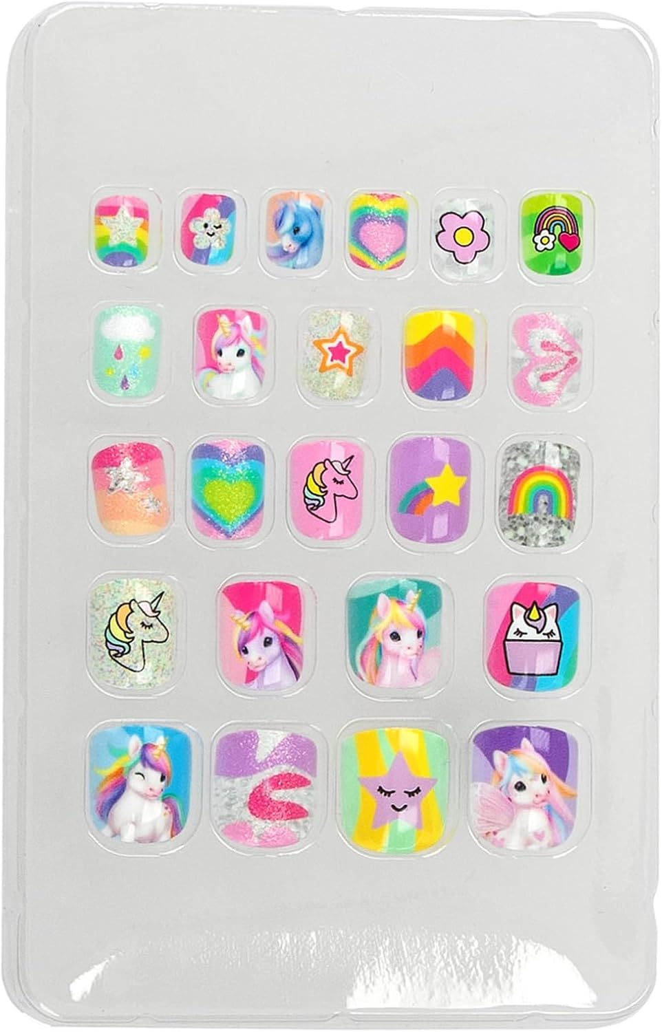 Depesche Ylvi 13656 Self-Adhesive False Nails in Colourful Designs 24 False Nails in Various Sizes image number 1
