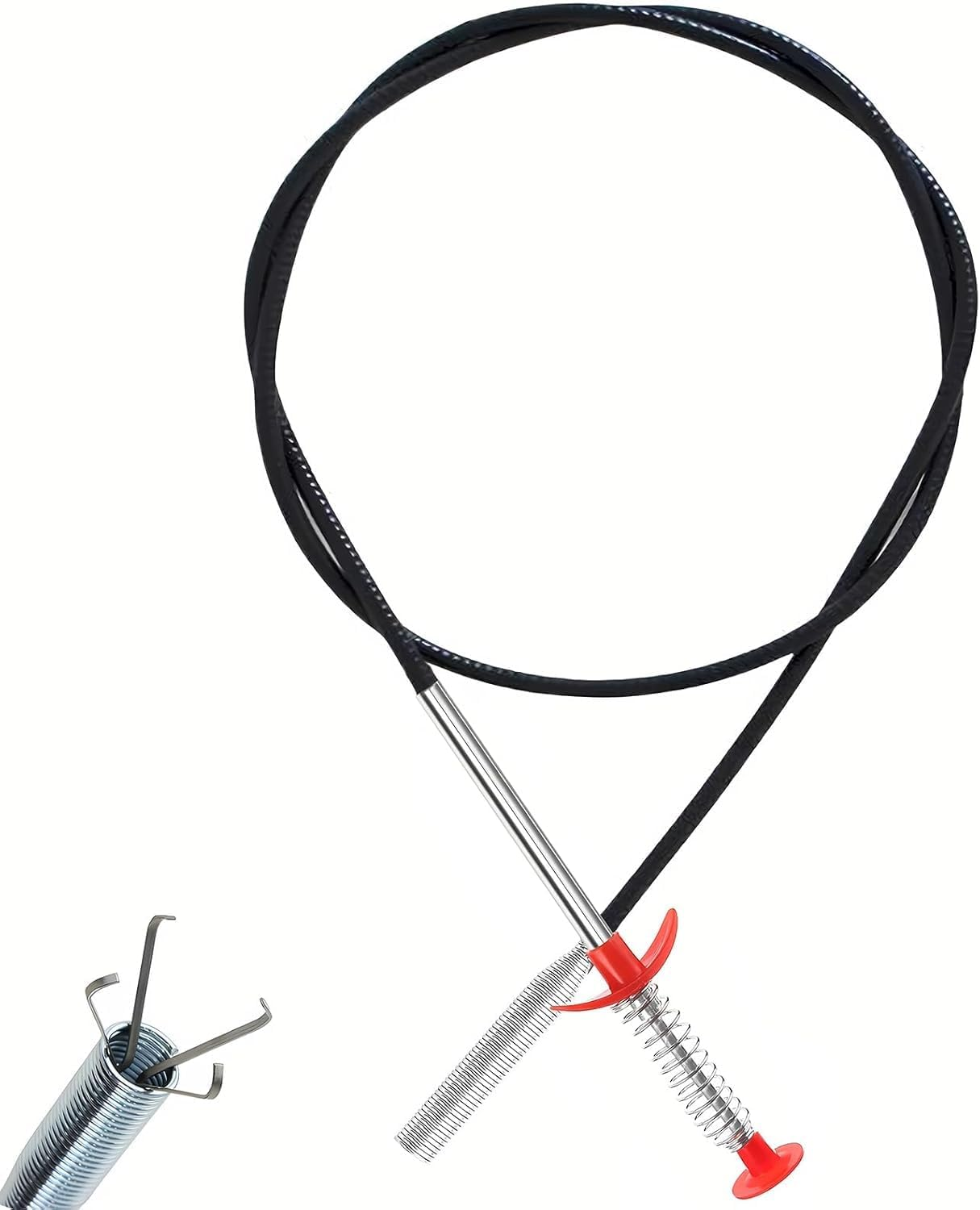 Flexible Grabber Claw Tool for Drains, 63 Inch/160 CM Reacher & Pickup Tool with 4-Prong Claw for Unclogging Sinks and Showers - Fengea image number 2