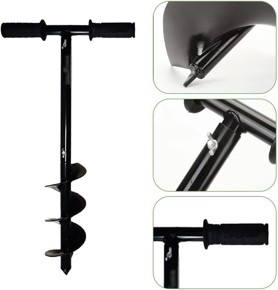 Hand Earth Drill,Professional Metal Earth Drill,Handheld Manual Digger,Ground Auger,To Plant Flowers and Shrubs,Planting Seedlings,Loosening Soil and Digging Holes,Garden Tools