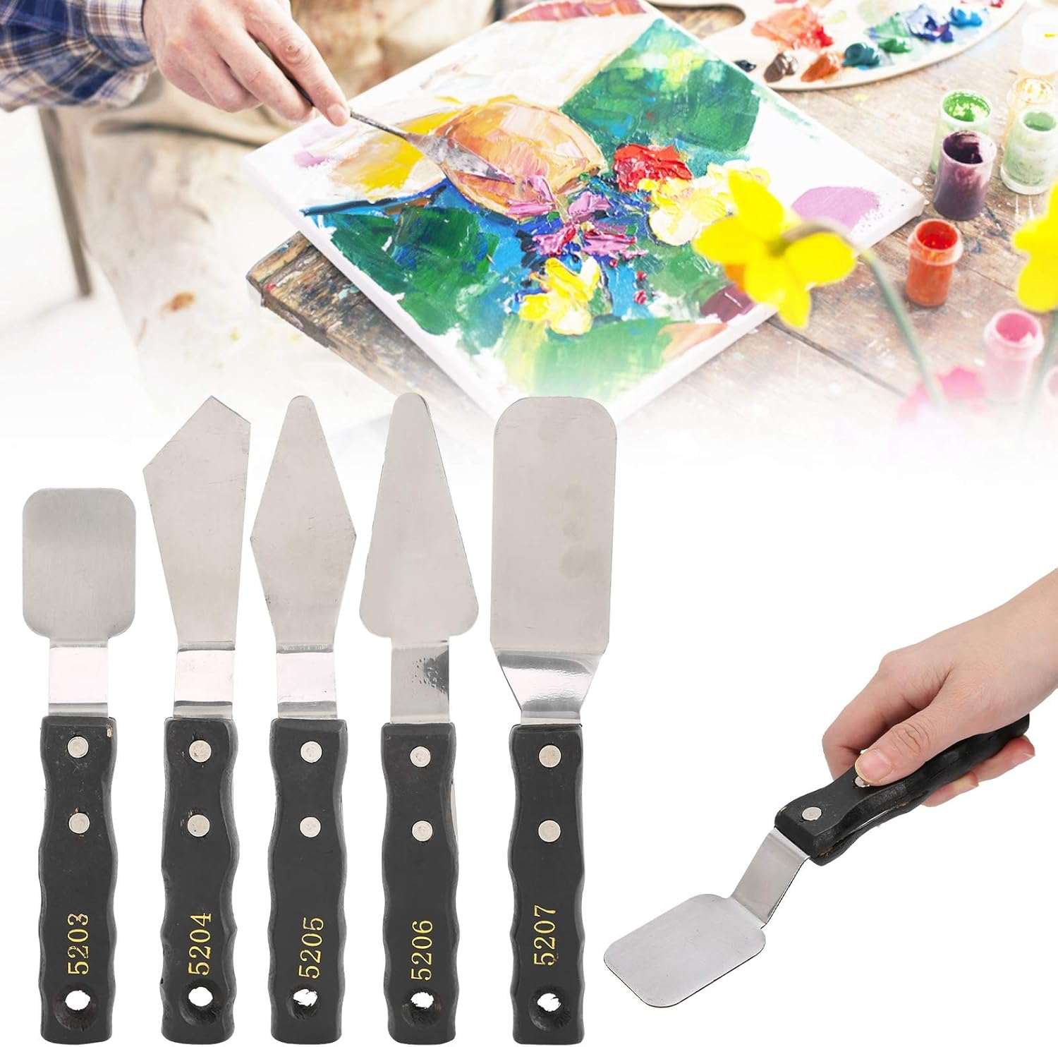 Palette Knives Painting Artist Paint Knife Small Spatulas for Kitchen Use Acrylic Paint Knife Kitchen Knives Sets Painting Pen Knife image number 2